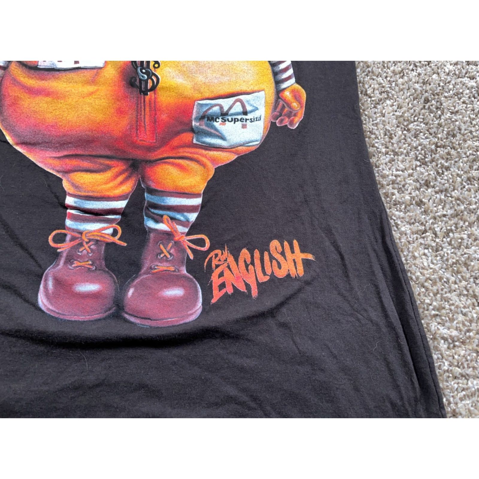 Vintage Ron English Supersized Ronald McDonald T-Shirt Women's S Black Street Art Size S / US 4 / IT 40 - 5 Thumbnail