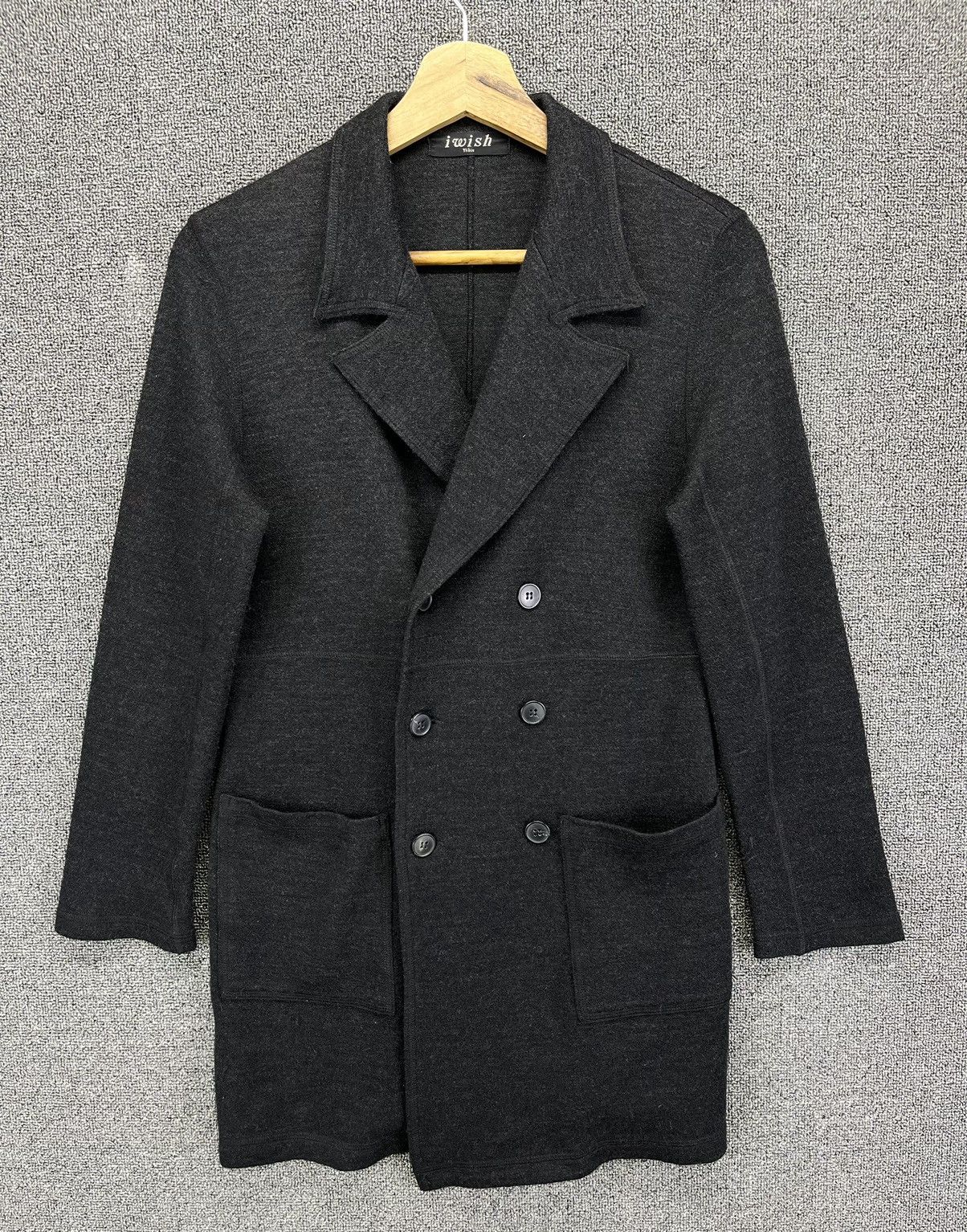 Yohji Yamamoto Vintage 90s iwish by Yohji Yamamoto Rare Wool Long Jacket Size XS / US 0-2 / IT 36-38 - 1 Thumbnail