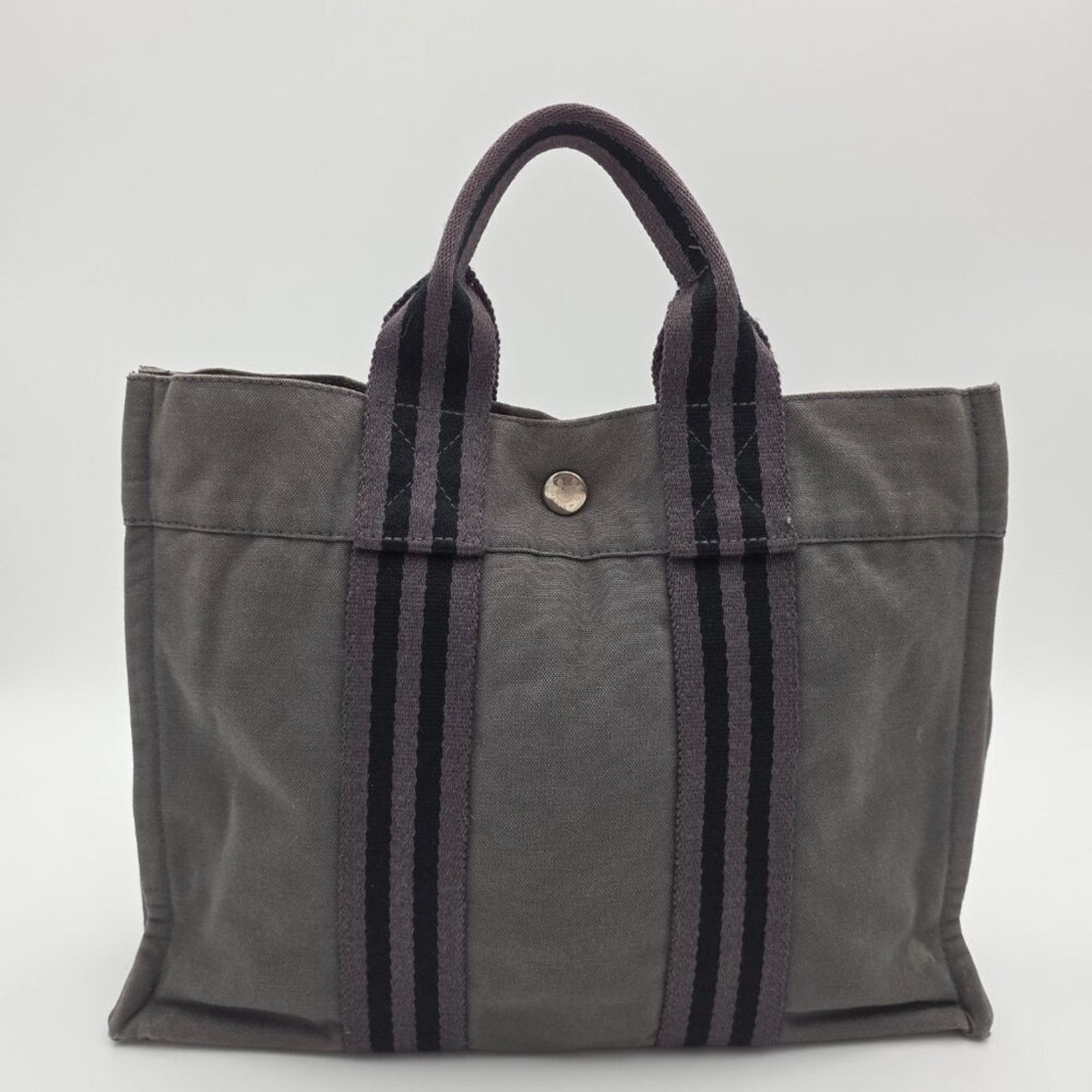Hermes Hermes Tote Toile Fourre-Tout PM in grey Size ONE SIZE - 2 Thumbnail
