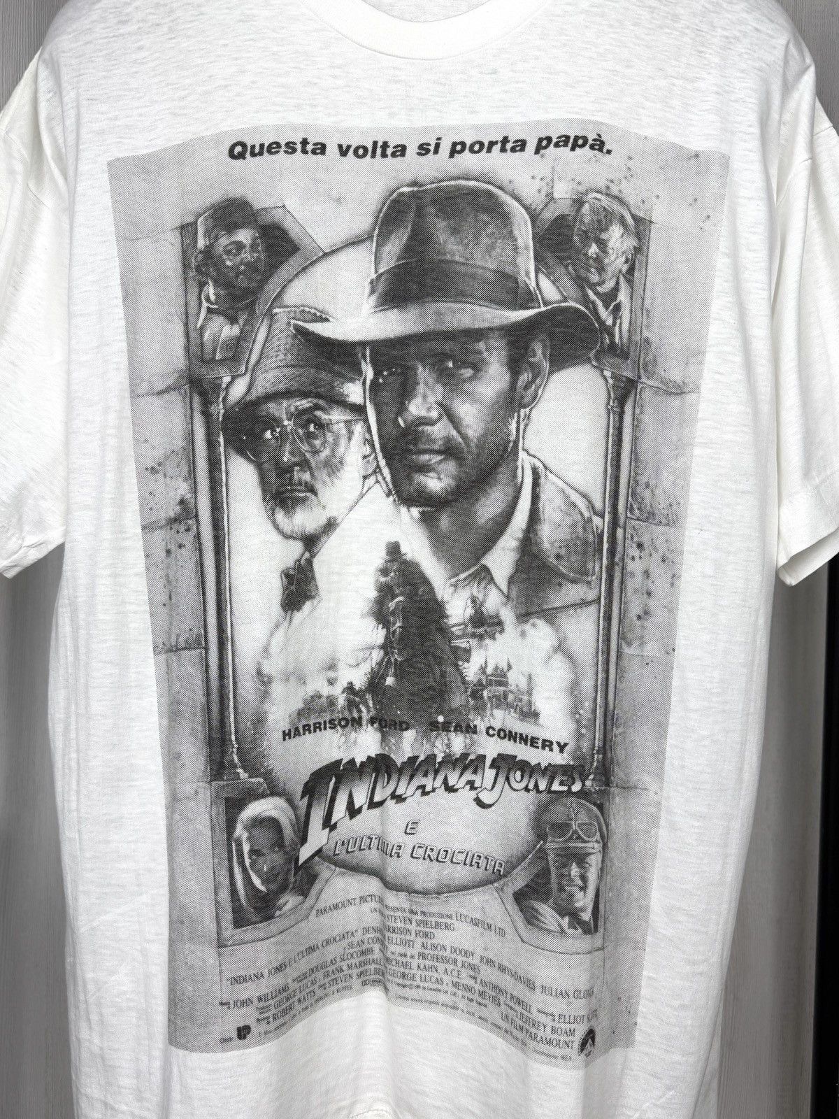 Vintage Vintage 80s 1989 Indiana Jones Last Crusade movie tee shirt Size US L / EU 52-54 / 3 - 3 Thumbnail