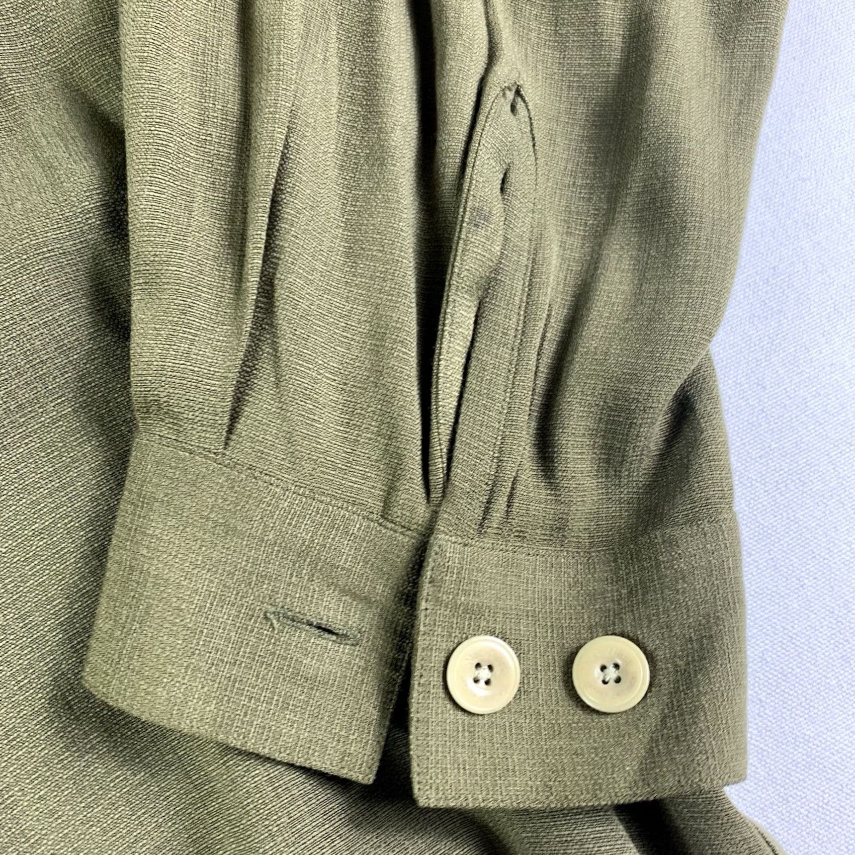 Nat Nast NAT NAST THE HELLFIGHTERS BAND Shirt Mens Large OLIVE GREEN Long sleeve Button-Front Collared 20s Vintage? No Size US L / EU 52-54 / 3 - 7 Thumbnail