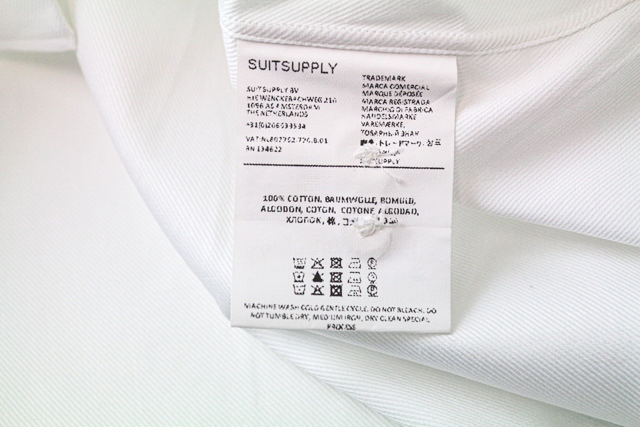 Suitsupply ~2XS Extra Slim Cotton White Cutaway Long Sleeve 77283 Size US XXS / EU 40 - 5 Thumbnail