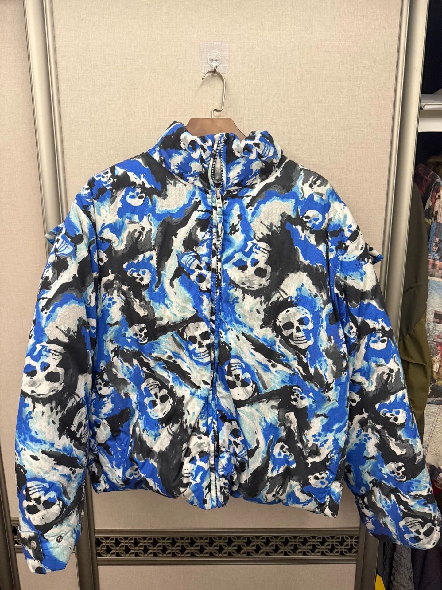 ERL Blue Skull Print Puffer Jacket Size L Size US L / EU 52-54 / 3 - 1 Thumbnail