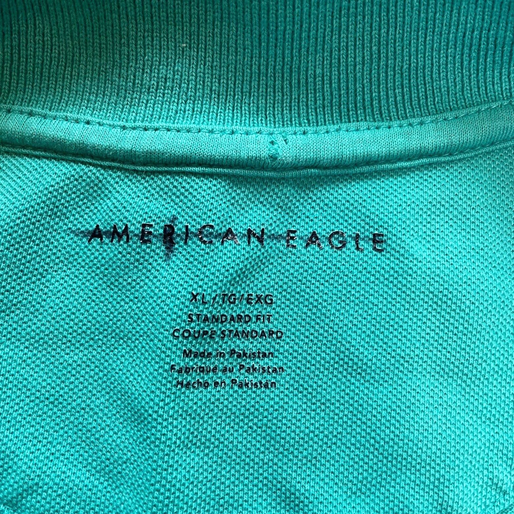 American Eagle Outfitters American Eagle Shirt Mens XL Blue Gray Colorblock Polo Golf Rugby Standard Fit Size US XL / EU 56 / 4 - 2 Thumbnail
