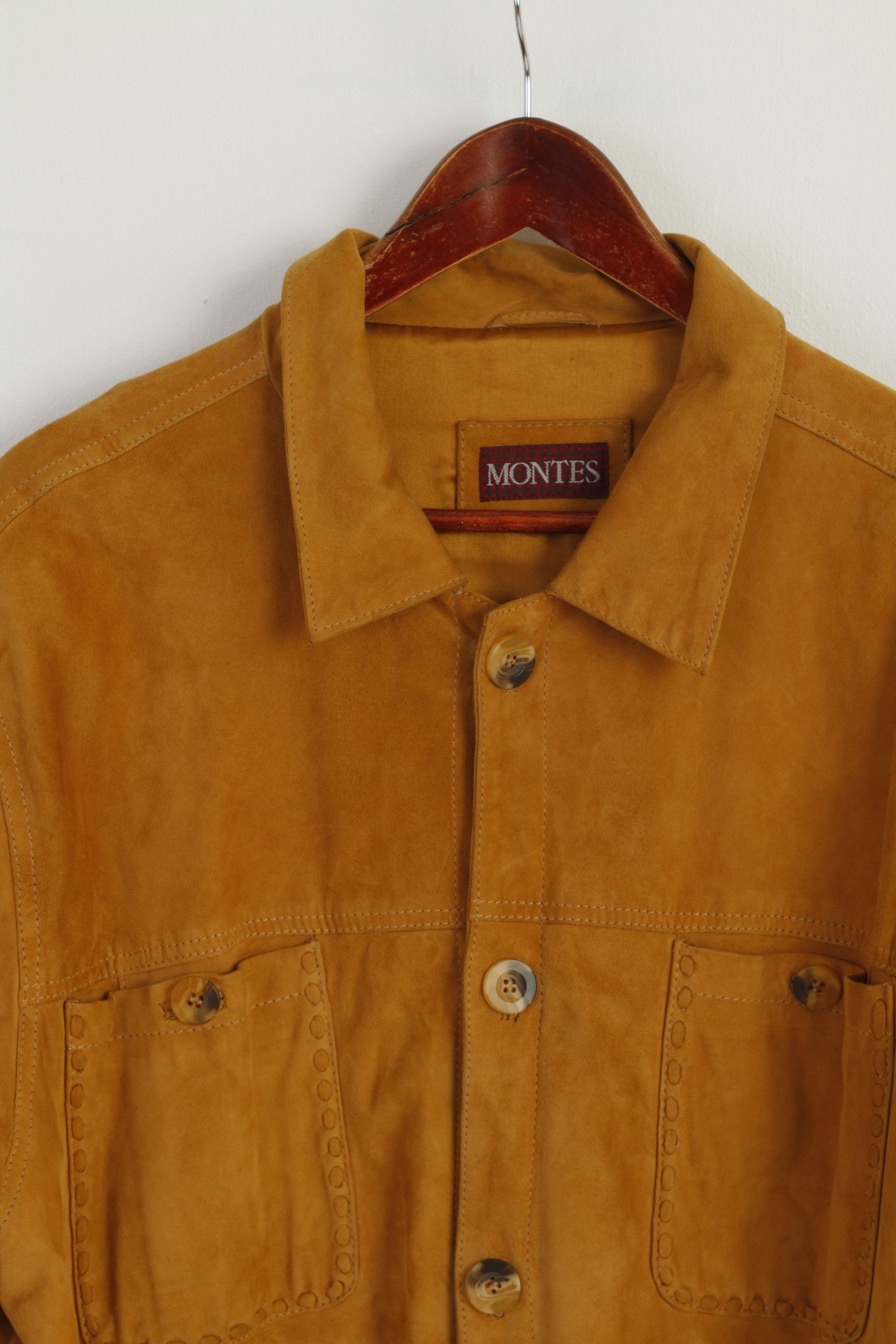 Leather Montes Men 50 L Casual Shirt Camel Western Leather 7697 Size US L / EU 52-54 / 3 - 3 Thumbnail