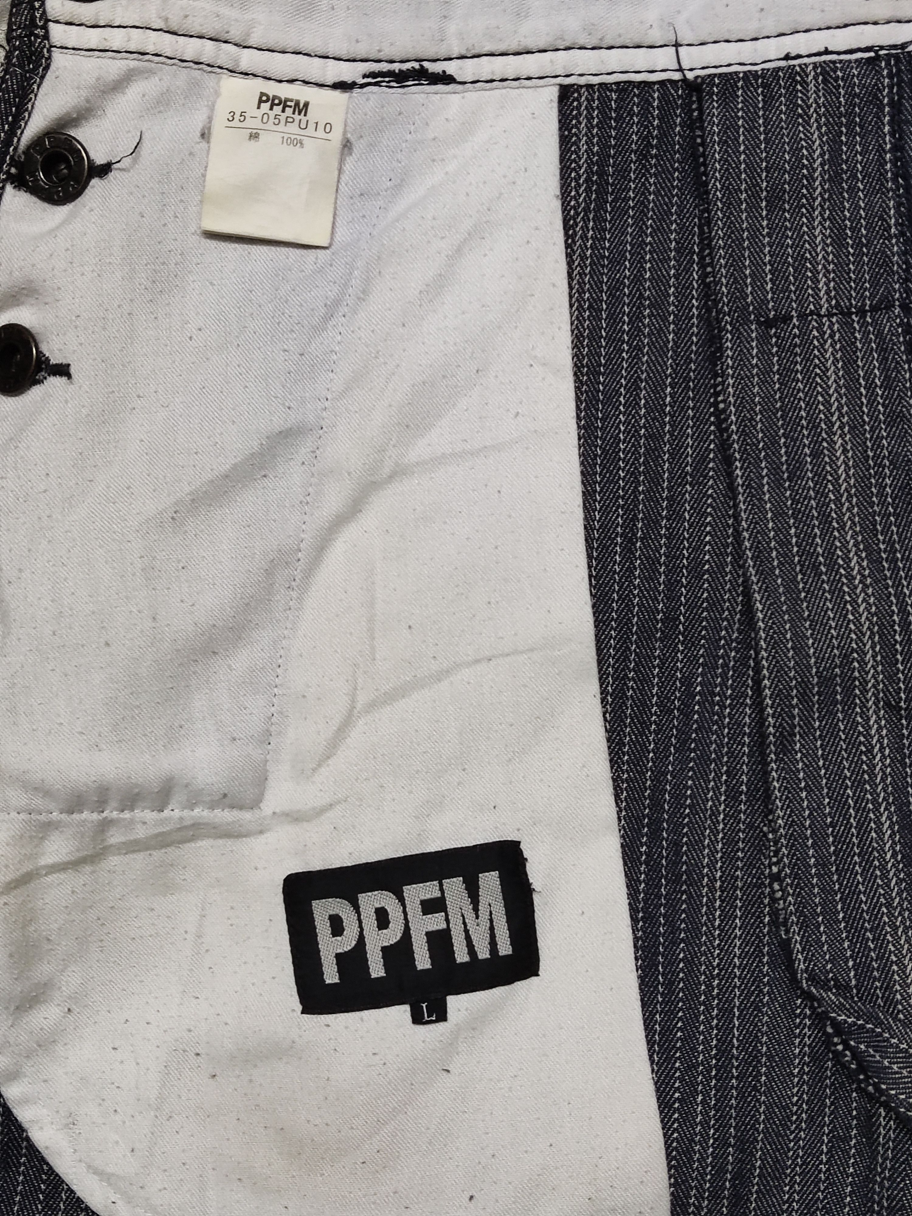 PPFM Vintage Rare PPFM Japanese Overall Denim Indigo Stripe Size US 34 / EU 50 - 20 Thumbnail