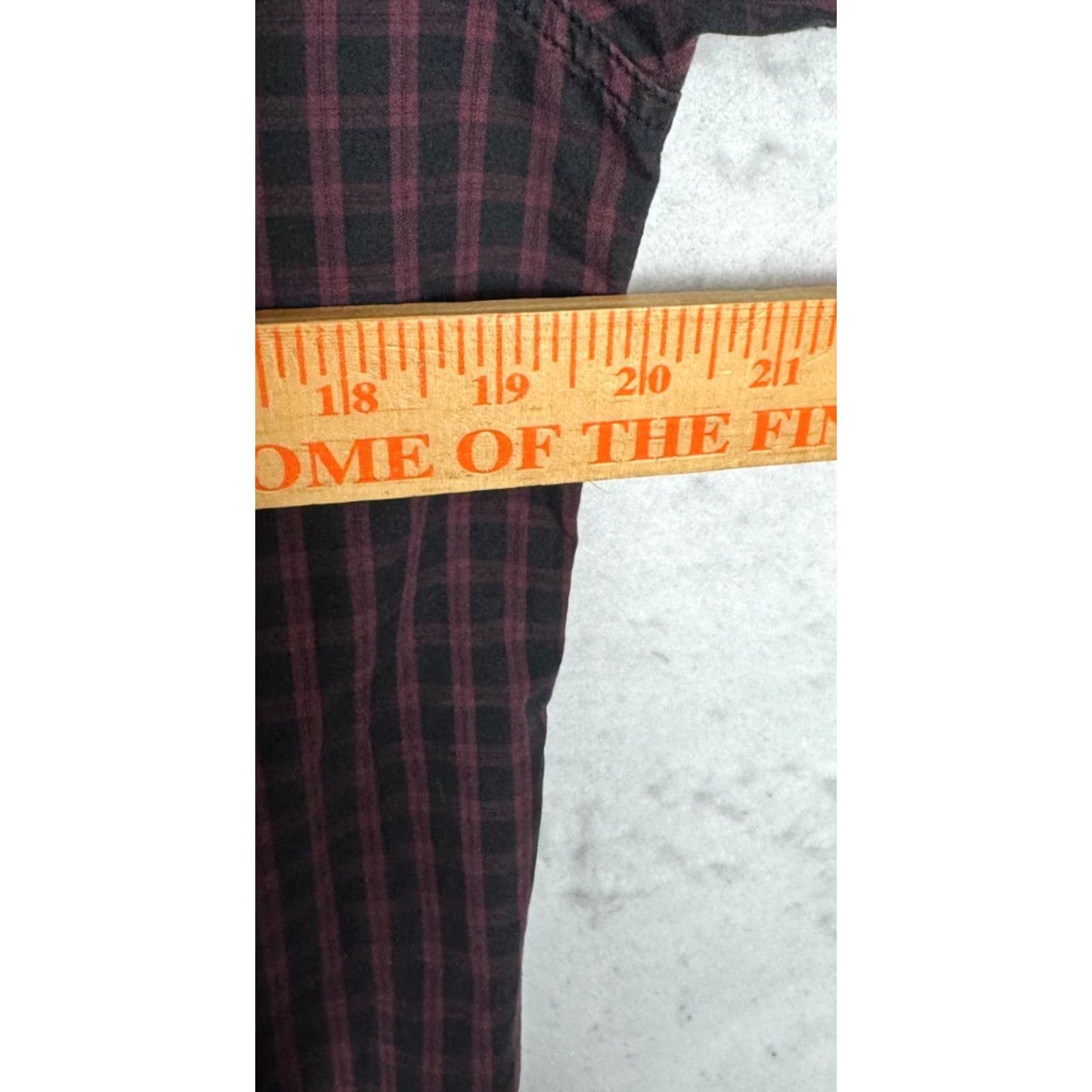 Rag & Bone Rag & Bone Purple Check Button Up Slim Fit Men Medium Shirt Size 40R - 6 Thumbnail