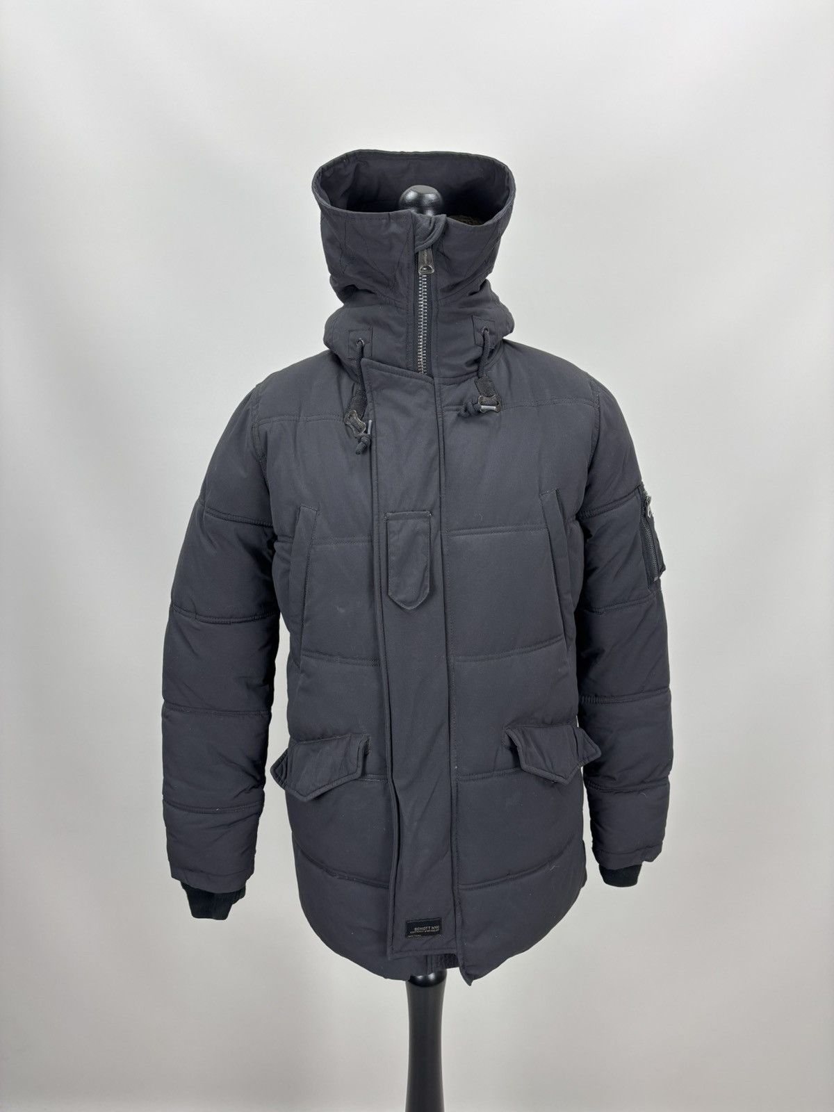 Schott Mens parka Schott NYC Size S Color Black Size US S / EU 44-46 / 1 - 1 Thumbnail