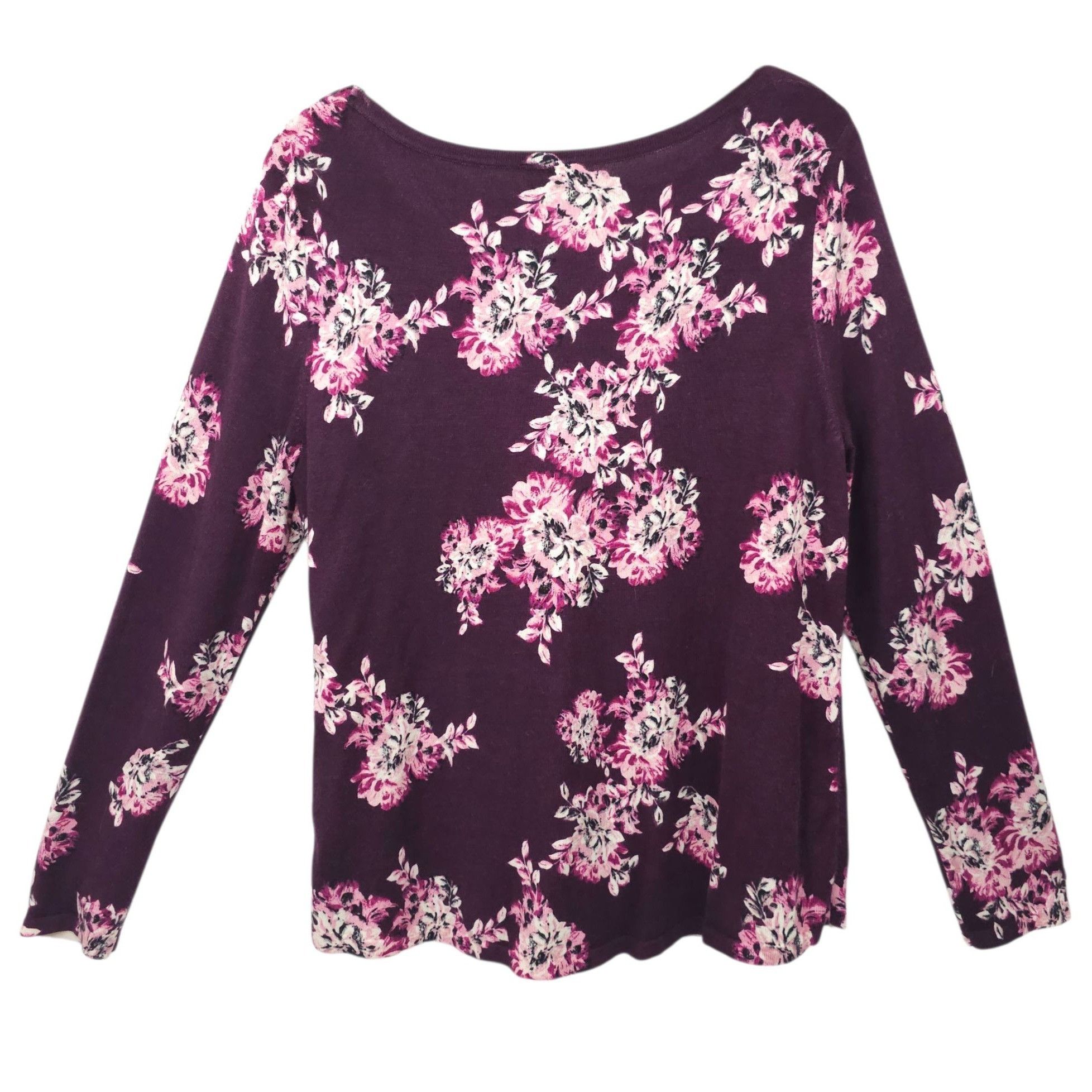 Chicos Chicos Simply Floral Knit Top Sweater Womens Size 1 US M Size M / US 6-8 / IT 42-44 - 3 Thumbnail