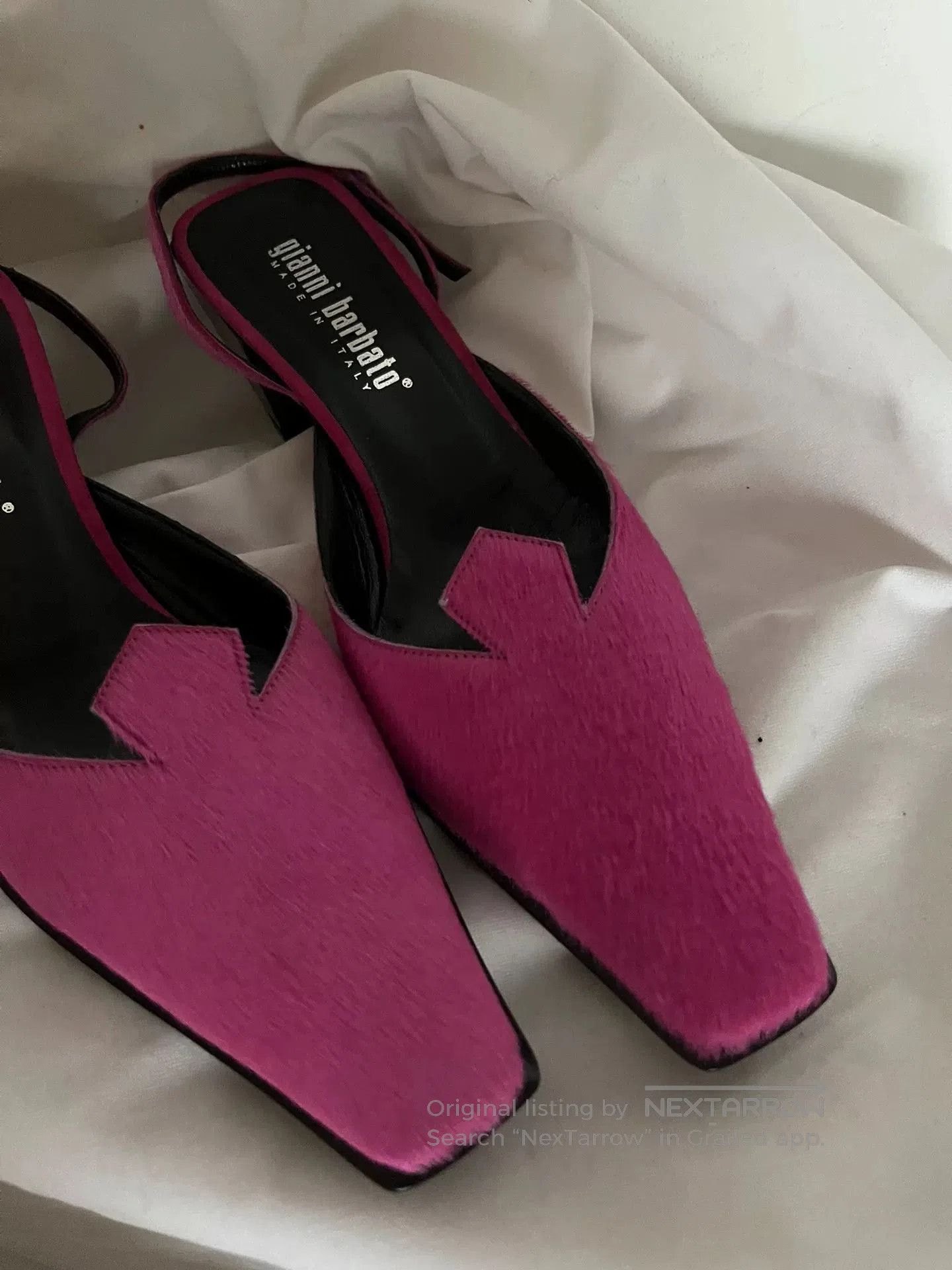 Gianni Barbato Gianni Barbato Pink Furry High Heels. Size US 5 / IT 35 - 6 Thumbnail