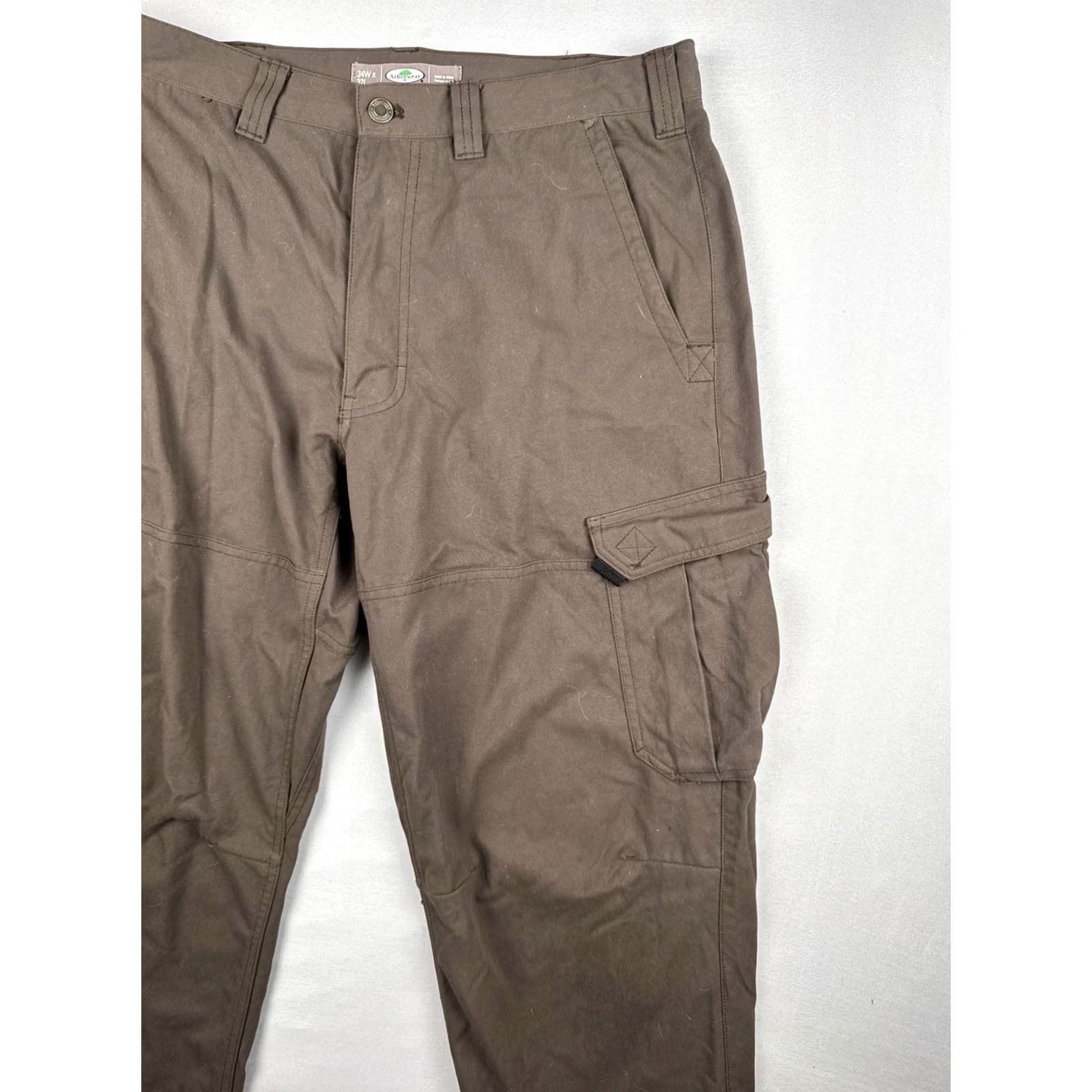 Vintage Arborwear Utility Cargo Work Pants Brown Men 32x32 Nylon Cargo Pockets Regular Inseam 32 Outdoors USA Cowboy 90s Theme (if applicable) Size US 32 / EU 48 - 5 Thumbnail