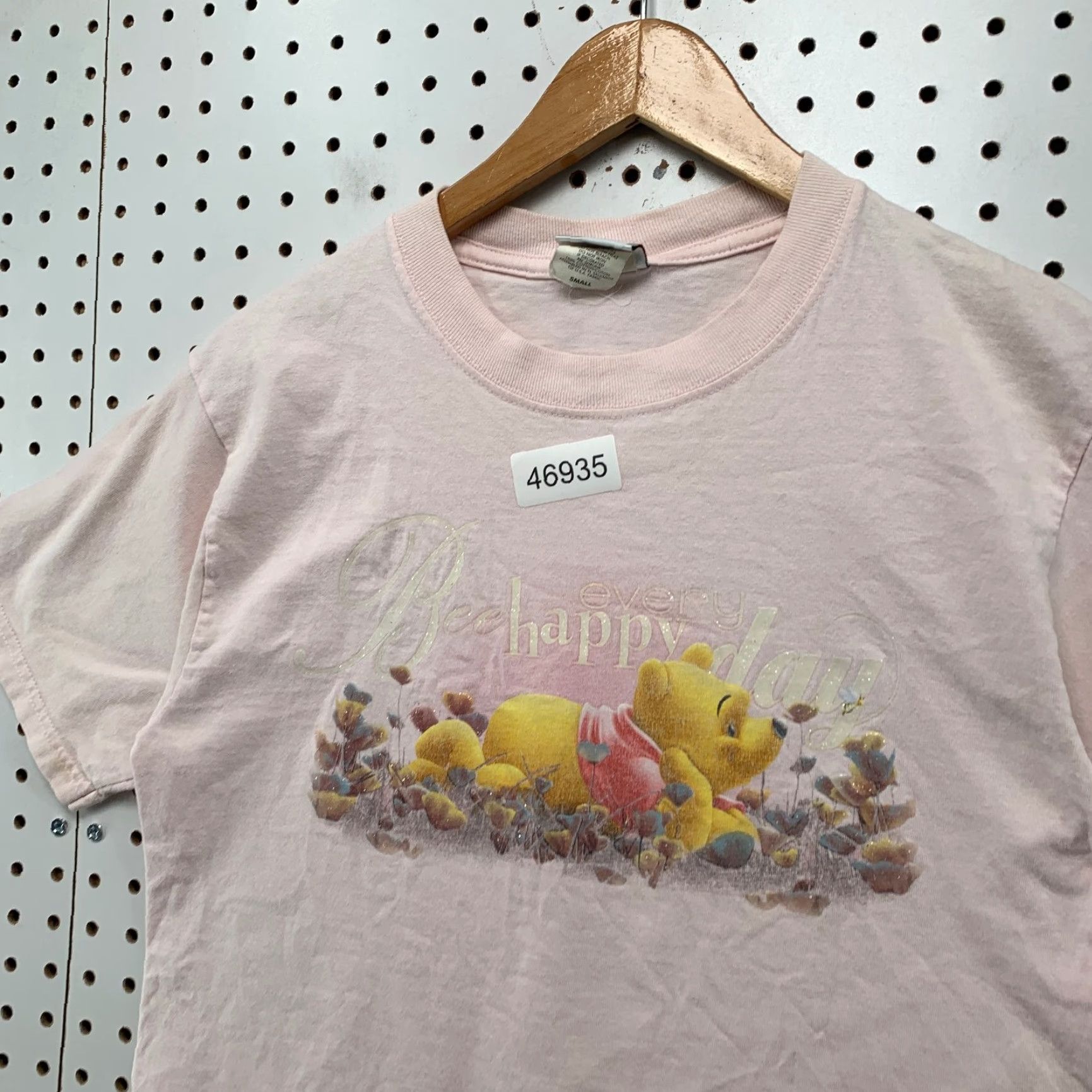 Disney VINTAGE Disney Winnie Pooh T Shirt Womens Small Pink Be Happy Everyday Cute Size S / US 4 / IT 40 - 6 Thumbnail