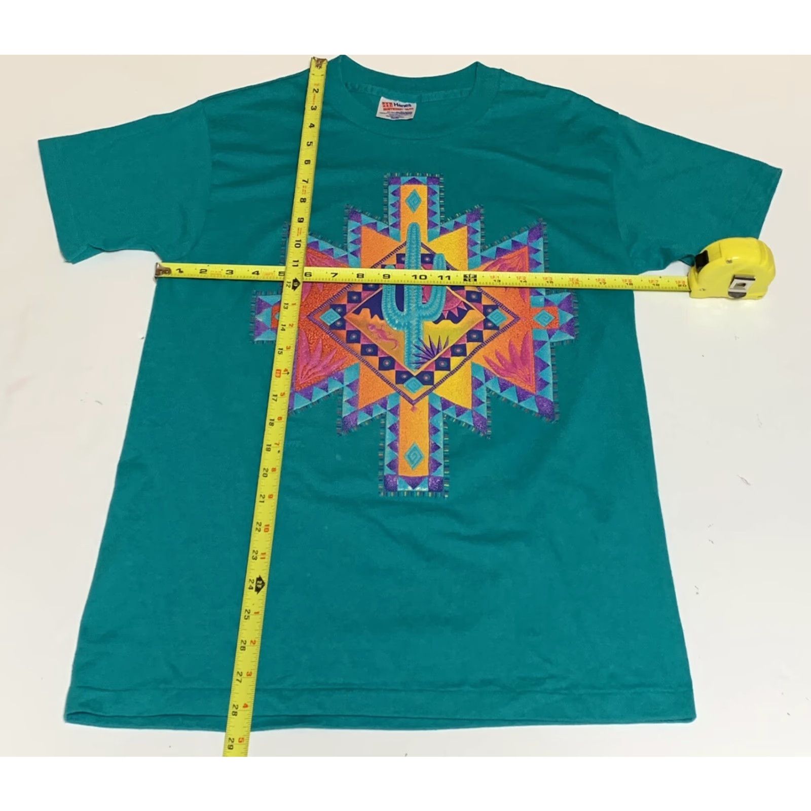 Vintage VINTAGE Nathan Richards Collection T-Shirt South Western Aztec Graphic Size M Unisex Green 1990s Shirt Mens Women Boys Girls Size US M / EU 48-50 / 2 - 5 Thumbnail