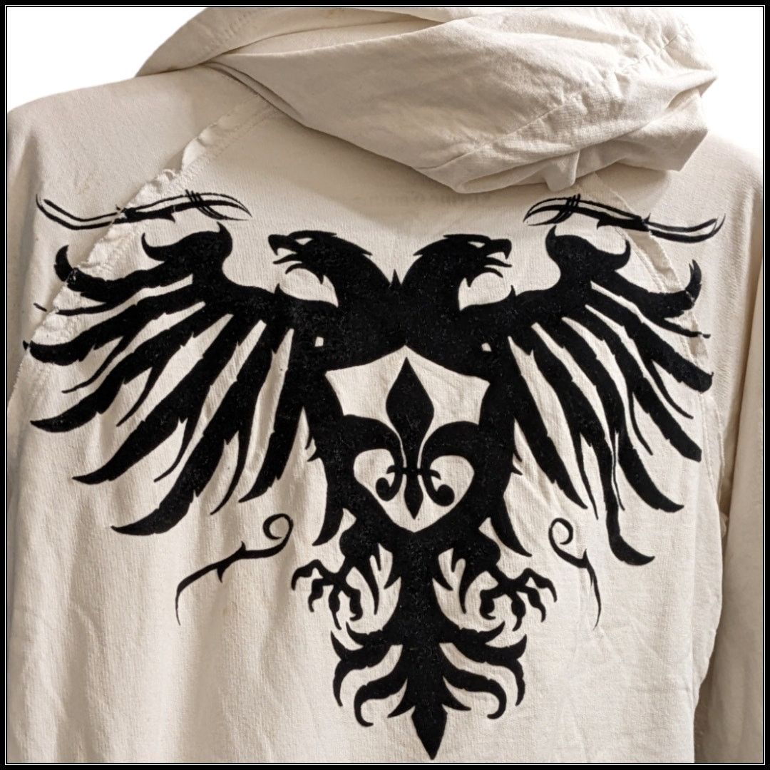 Affliction XTREME COUTURE Zip Up Hoodie Sweatshirt Velvet Print y2k M Size M / US 6-8 / IT 42-44 - 9 Thumbnail