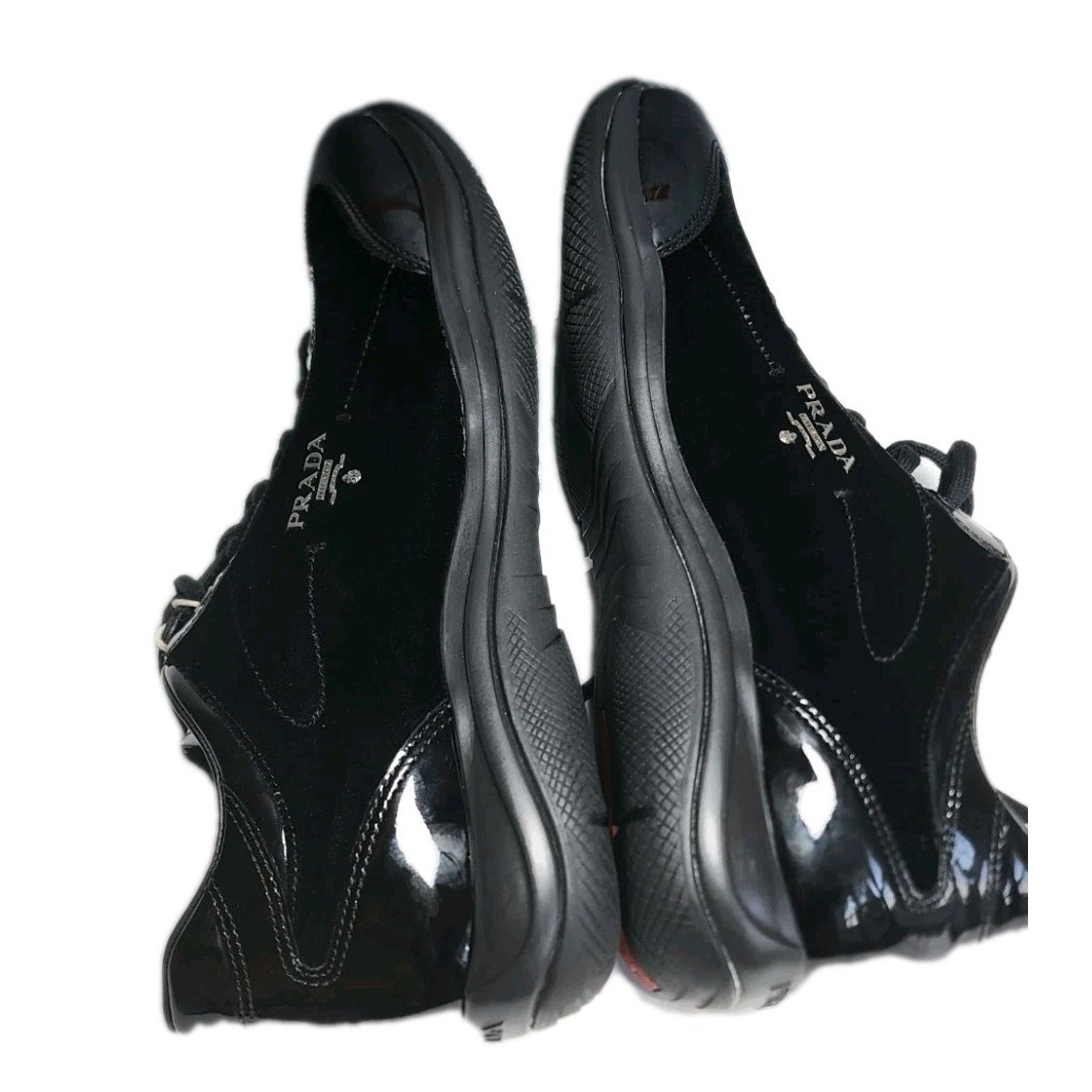 Prada Prada Sports Black Patent Leather And Velvet Top Size US9 Size US 9 / IT 39 - 12 Thumbnail