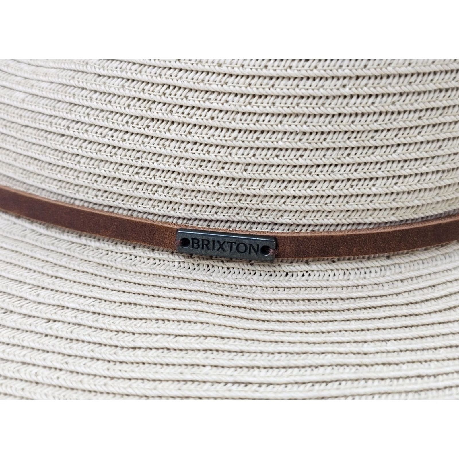 Brixton Brixton Wesley Straw Fedora Unisex Adjustable Packable UPF 50 Hat S Tan Fedora Size ONE SIZE - 4 Thumbnail