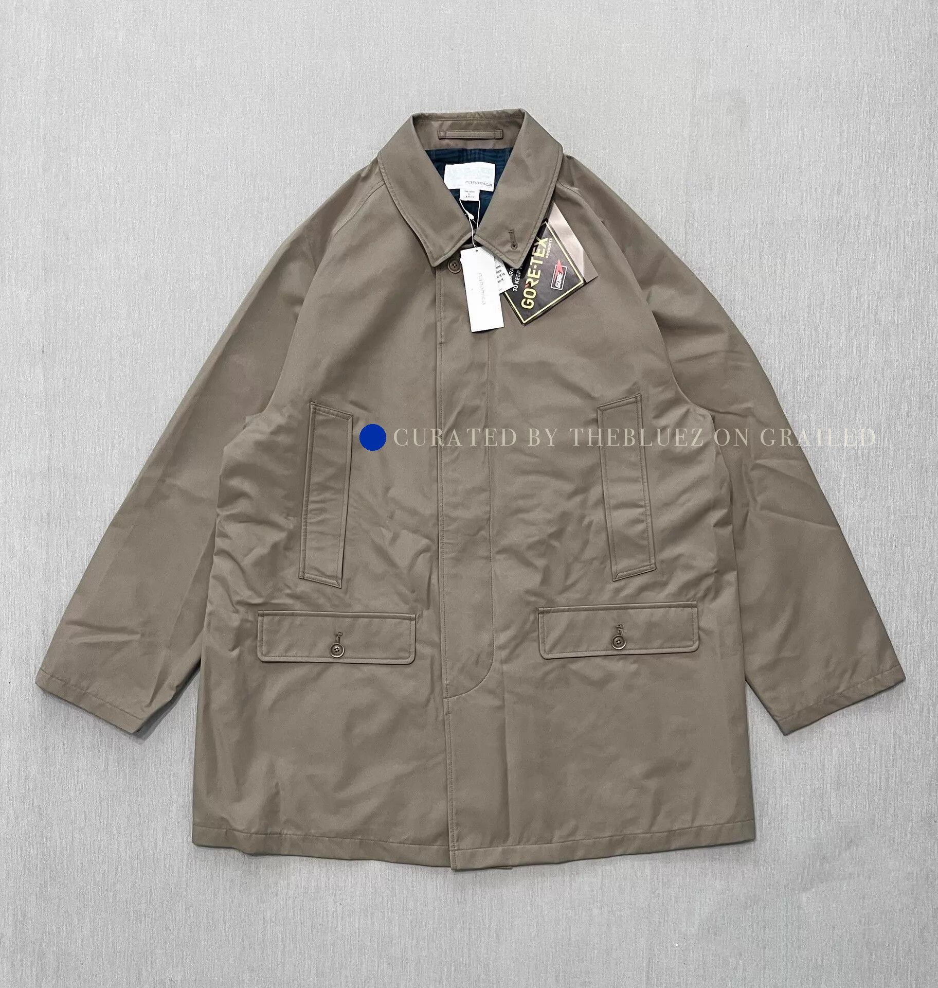 Nanamica GORE-TEX Short Collar Coat in Beige Size US L / EU 52-54 / 3 - 1 Thumbnail