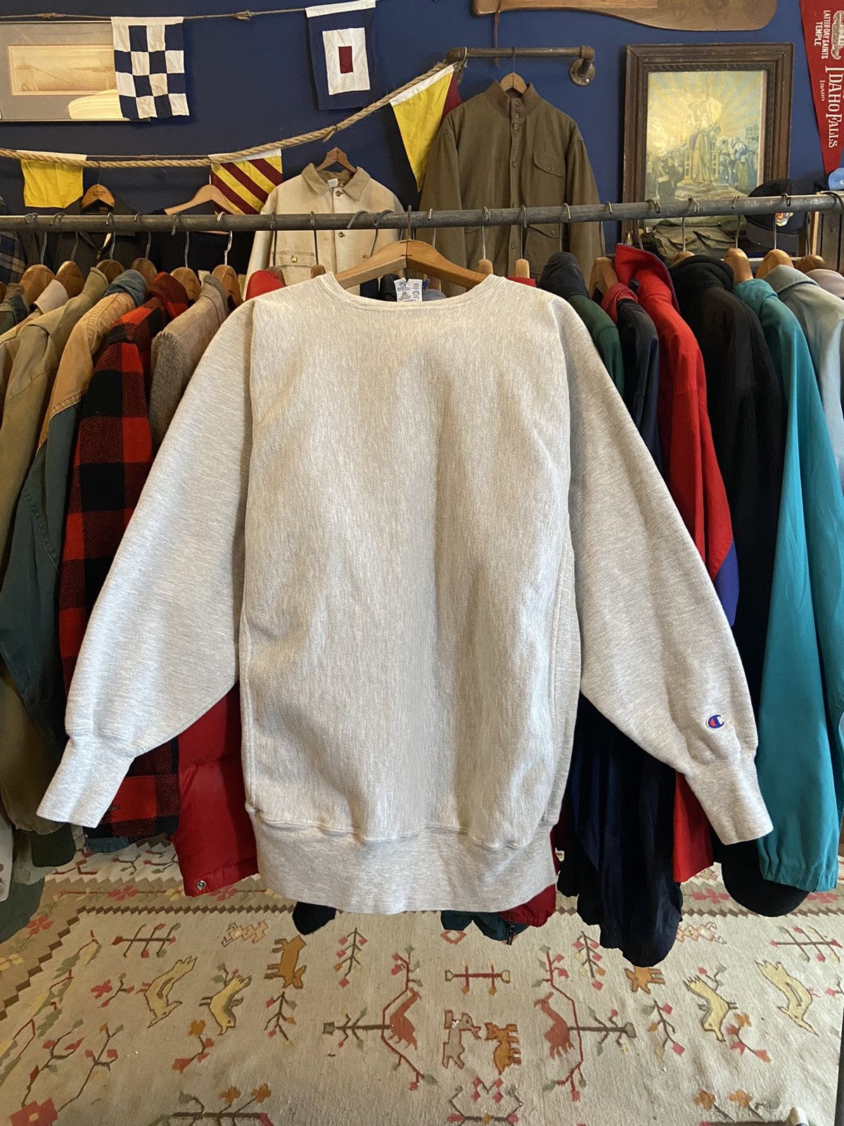 Champion × Vintage Vintage 90s Champion Reverse Weave Blank Crewneck Sweatshirt Size US XXL / EU 58 / 5 - 1 Thumbnail