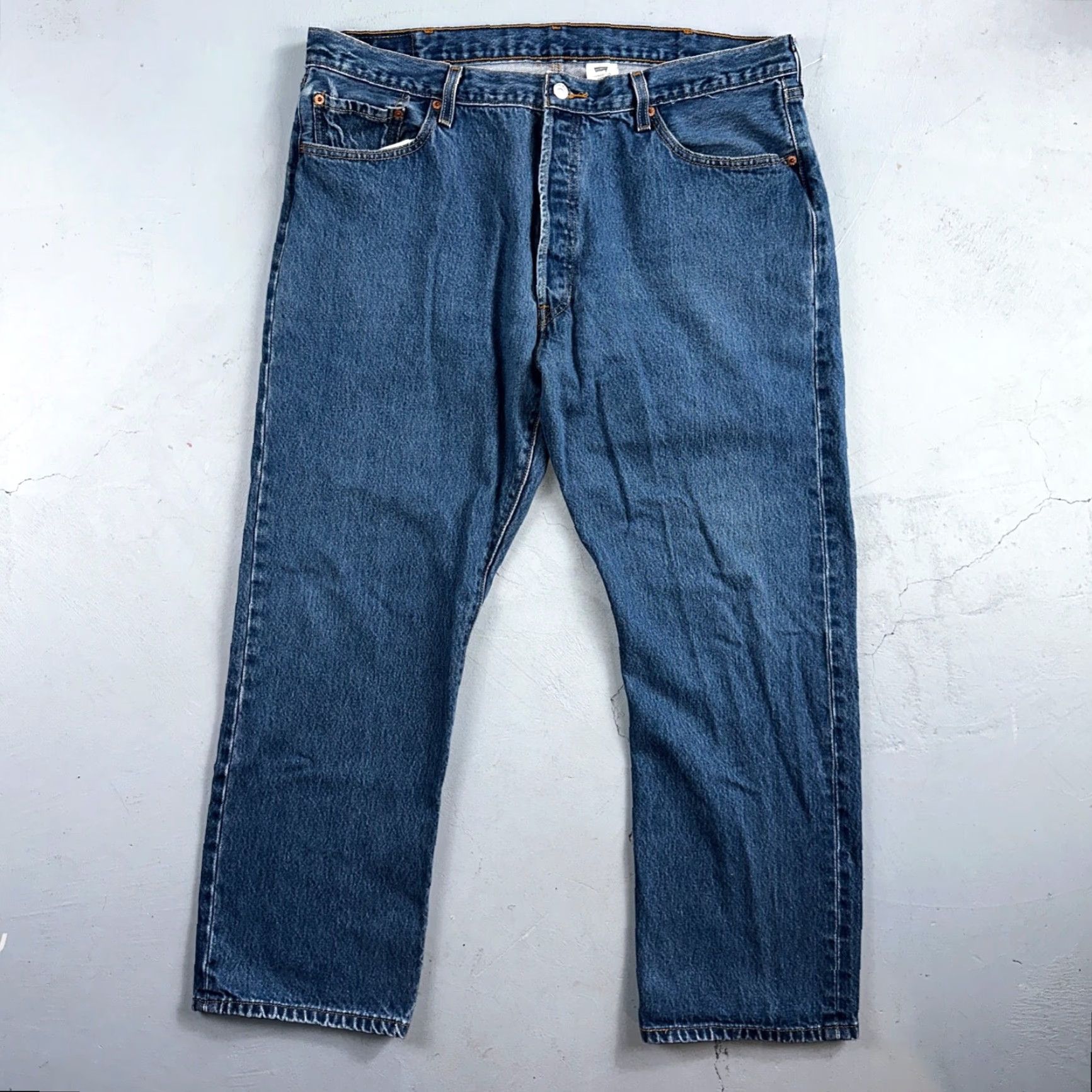 Levi's Levi's 501 Vintage Jeans Straight Denim Blue 42x32 Regular Men 90s Distressed Mid Rise 42 32 S Mid Blue Jeans Mens Levi's 501 Series 501 Size US 42 / EU 58 - 2 Thumbnail