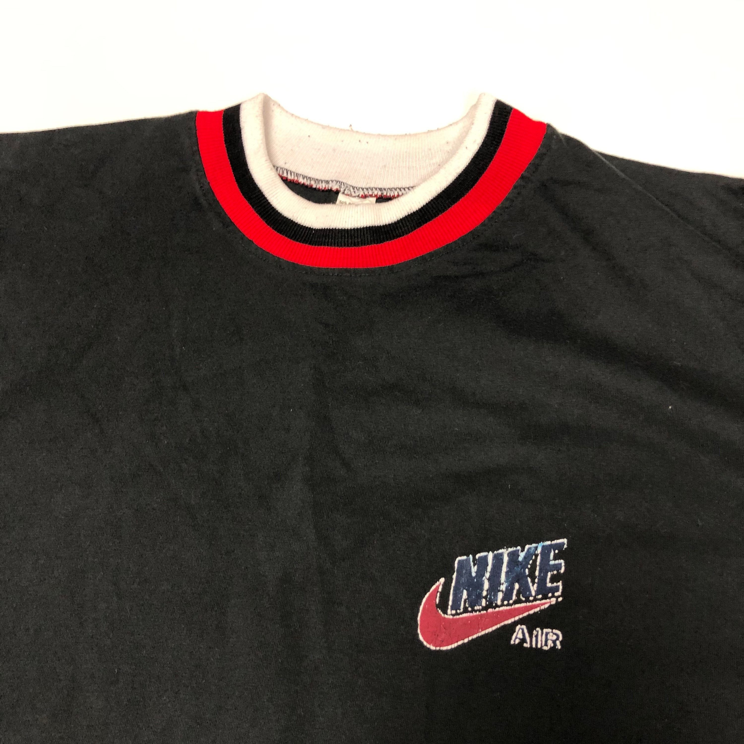 Nike Vtg NIKE AIR T Shirt Spell Out Logo RINGER Streetwear Size US XL / EU 56 / 4 - 1 Thumbnail