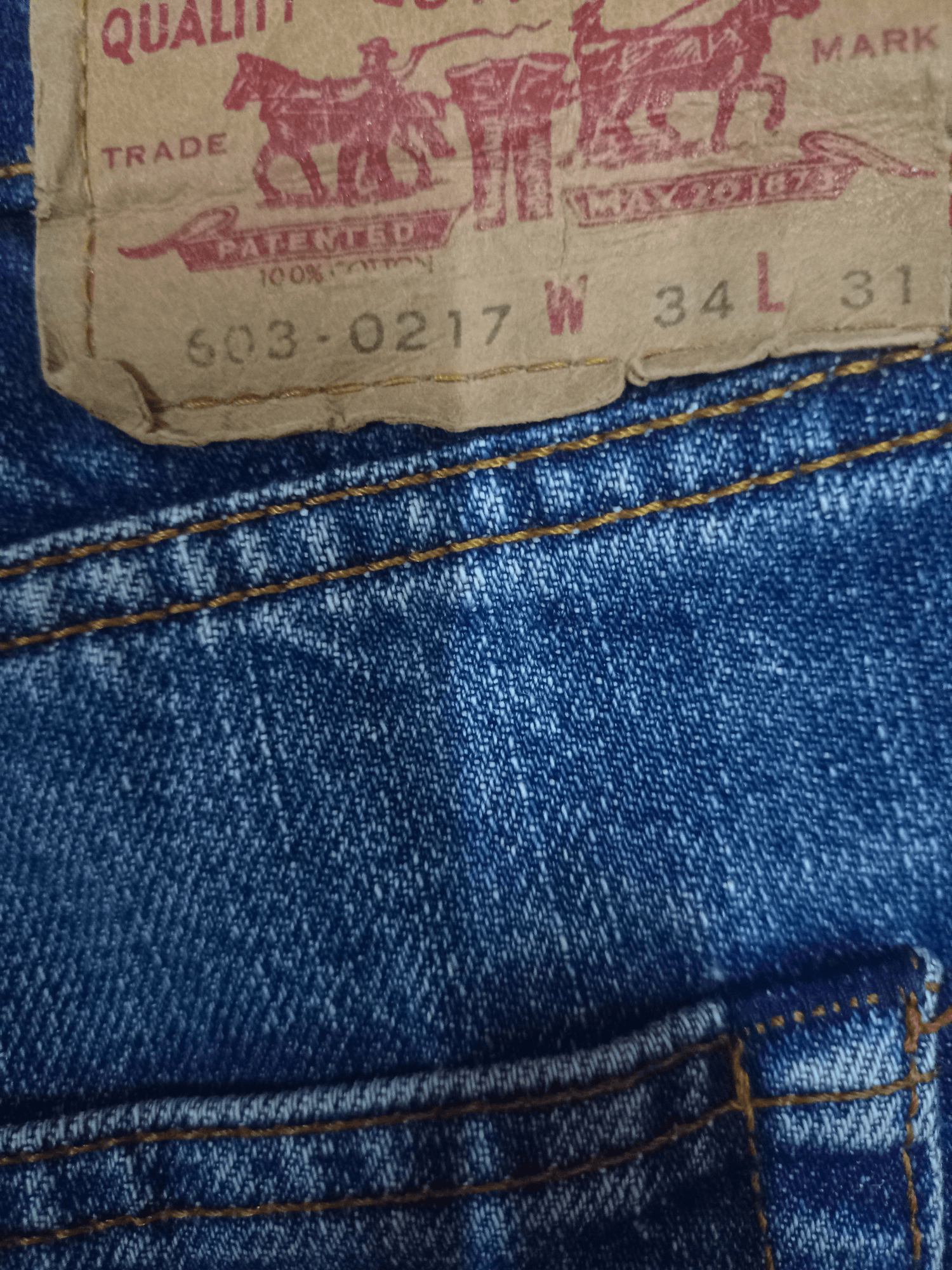 Levi's × Levi's Vintage Clothing Vintage Levis 603-0217 Blue Wash Ripped Style Jeans 33x30 Size US 33 - 10 Thumbnail