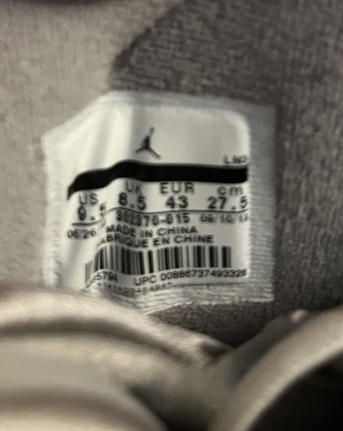 Jordan Brand Air Jordan 9 Retro Cool Grey (2012) Size US 9.5 / EU 42-43 - 4 Thumbnail