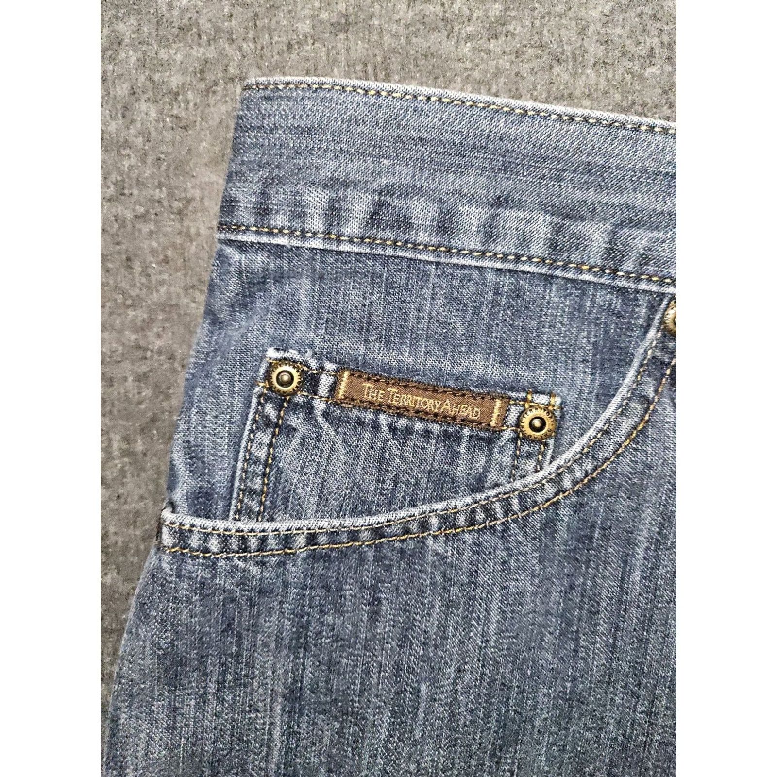 The Territory Ahead Territory Ahead Jeans Straight Leg 33x30 Denim Blue Men Regular Waist 90s Logo Used Size US 33 - 7 Thumbnail