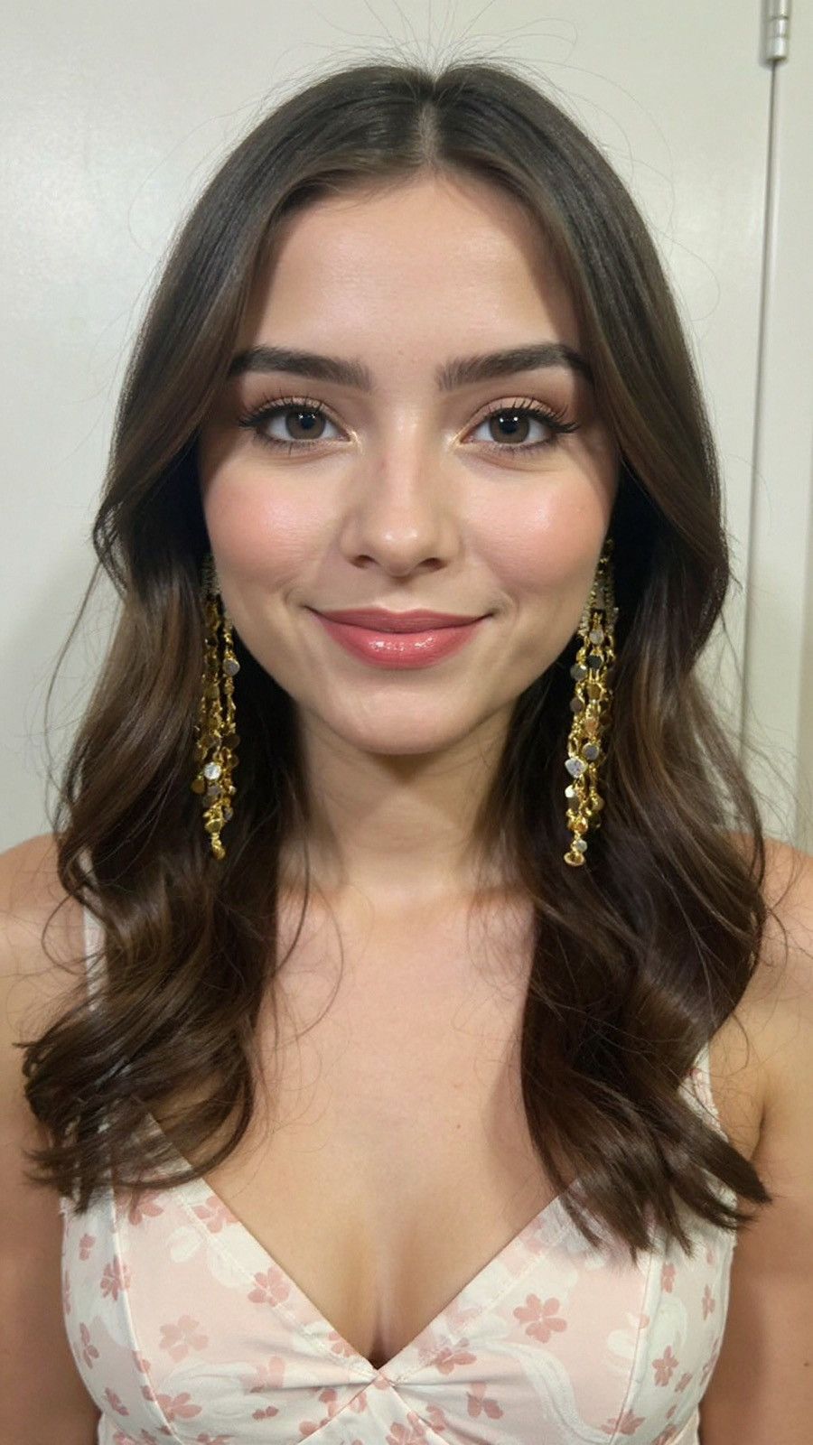 Other Anti Tarnish Golden Statement Dangler Earrings Size ONE SIZE - 3 Thumbnail