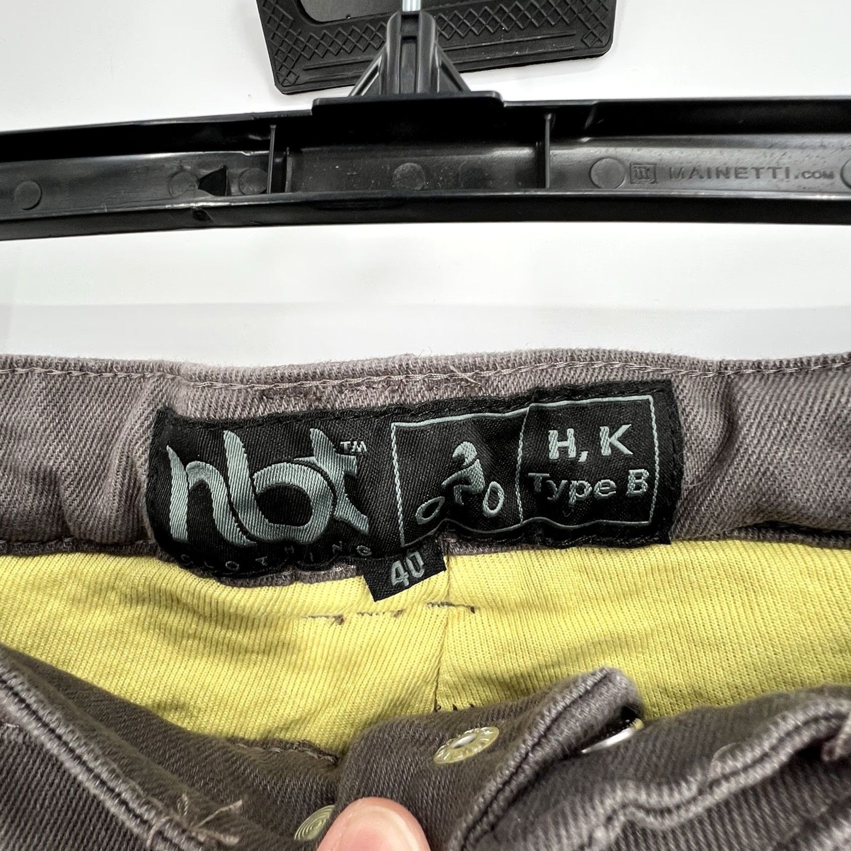 Vintage NBT Clothing Men Pants Gray Cargo Twill 40x32 Motorcycle Moto Safety Casual Slim Fit Zip Front Pockets Womens? Size US 40 / EU 56 - 2 Thumbnail