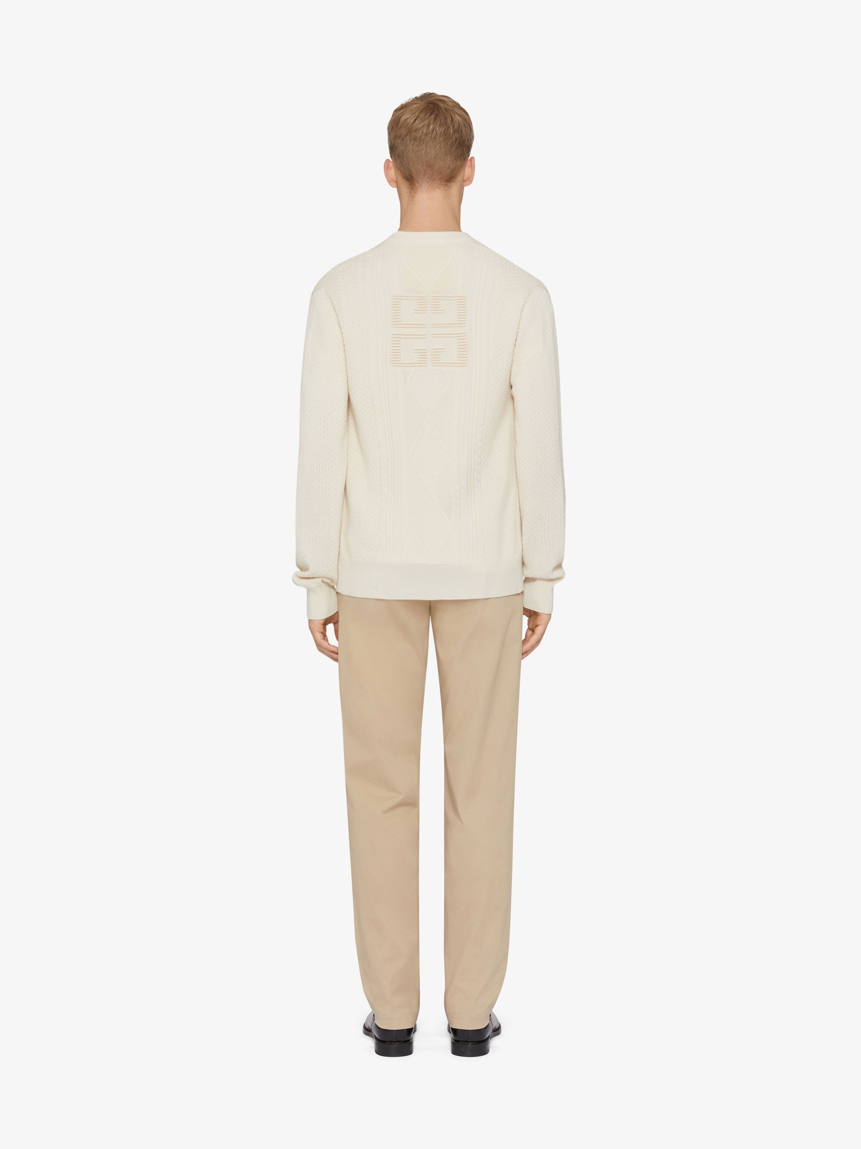 Givenchy o1w1db10925 V-Neck Cardigan With Pockets in Ivory Size US XL / EU 56 / 4 - 5 Thumbnail