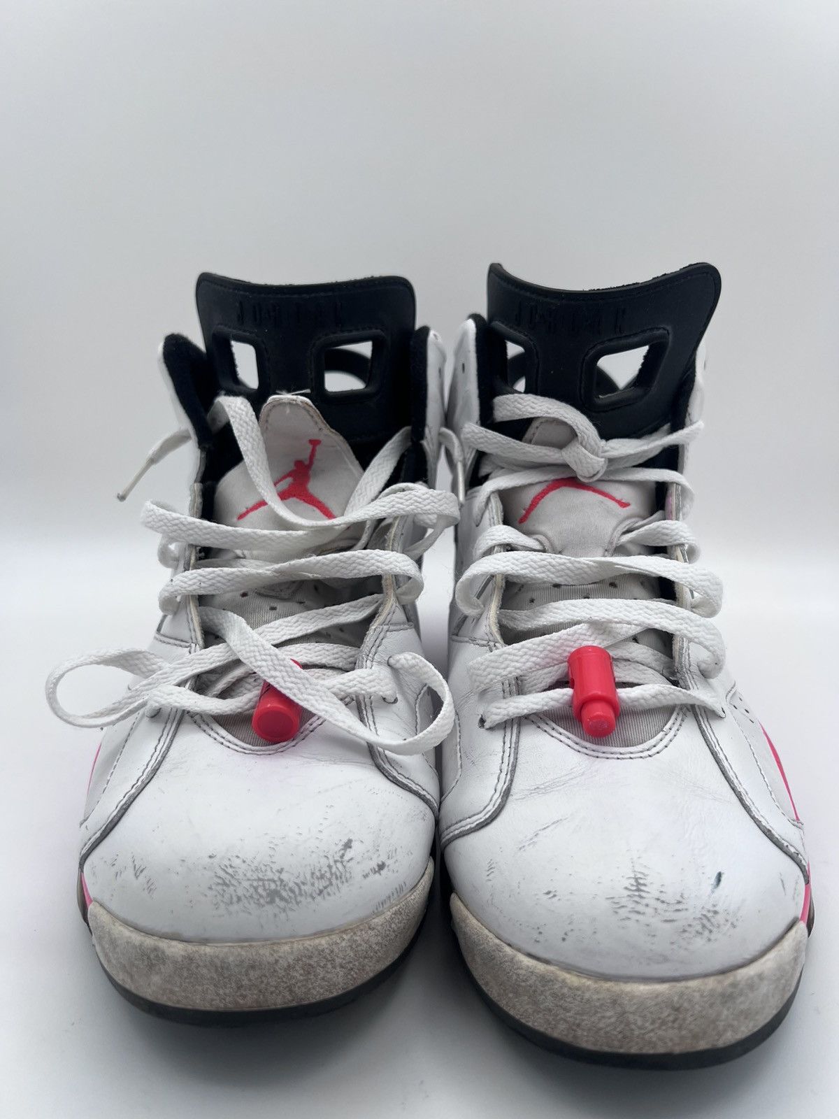 Jordan Brand Nike Air Jordan Retro 6 Men's Size 10.5 White Red Infrared Size US 10.5 / EU 43-44 - 2 Thumbnail