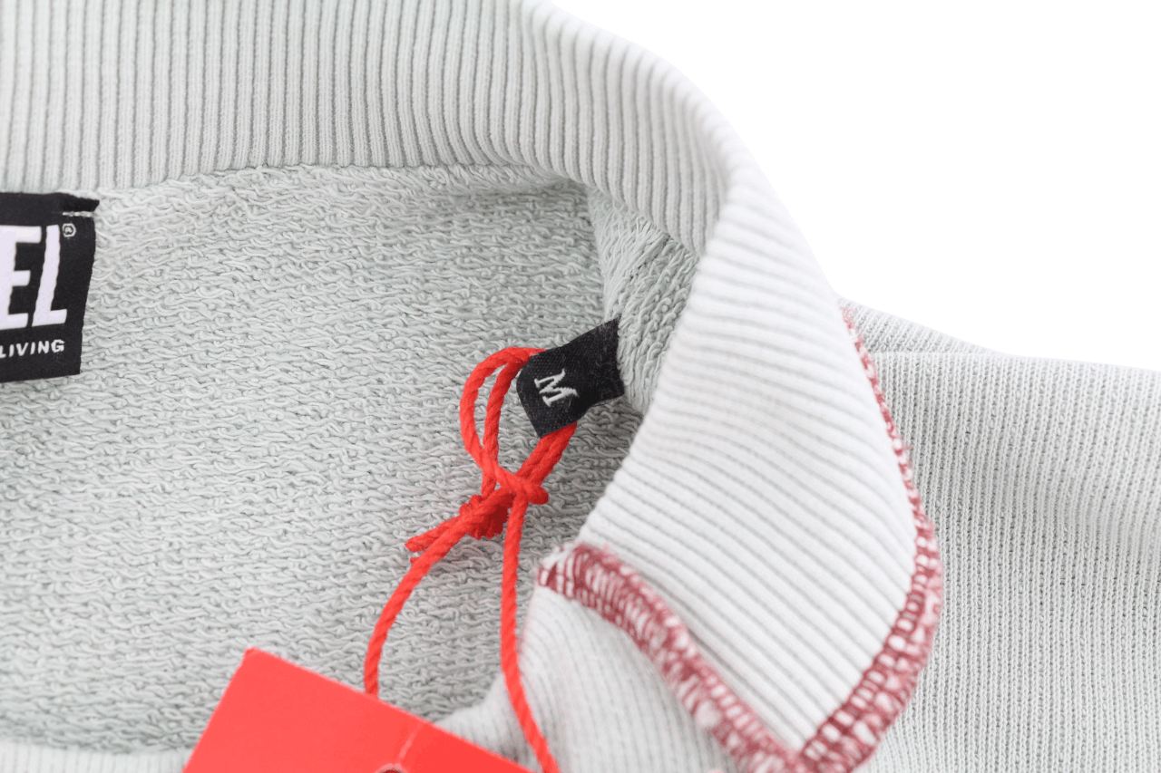 Diesel S-MOLOCK M Light Grey Oversized Crew Neck Sweatshirt 40386 Size US M / EU 48-50 / 2 - 6 Thumbnail