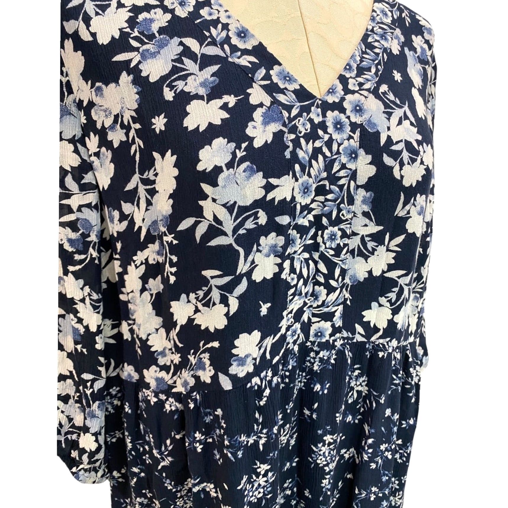 J. Jill J.Jill Mixed Floral Dress Pullover Boho Flowy Pockets Medium Size M / US 6-8 / IT 42-44 - 3 Thumbnail