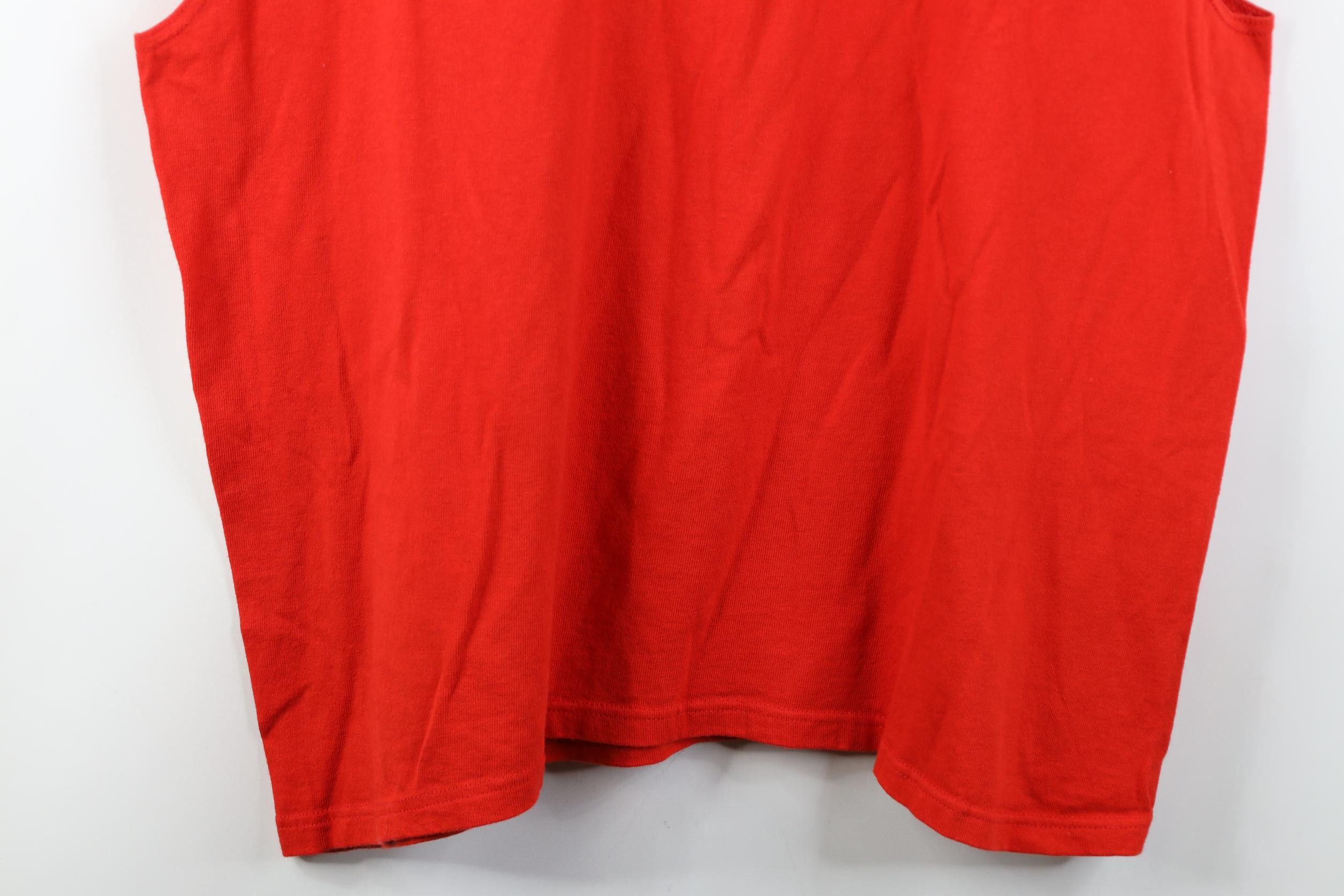 Nike Vintage 90s Nike Scott Center Swoosh Muscle T-Shirt Red USA Size US L / EU 52-54 / 3 - 13 Thumbnail