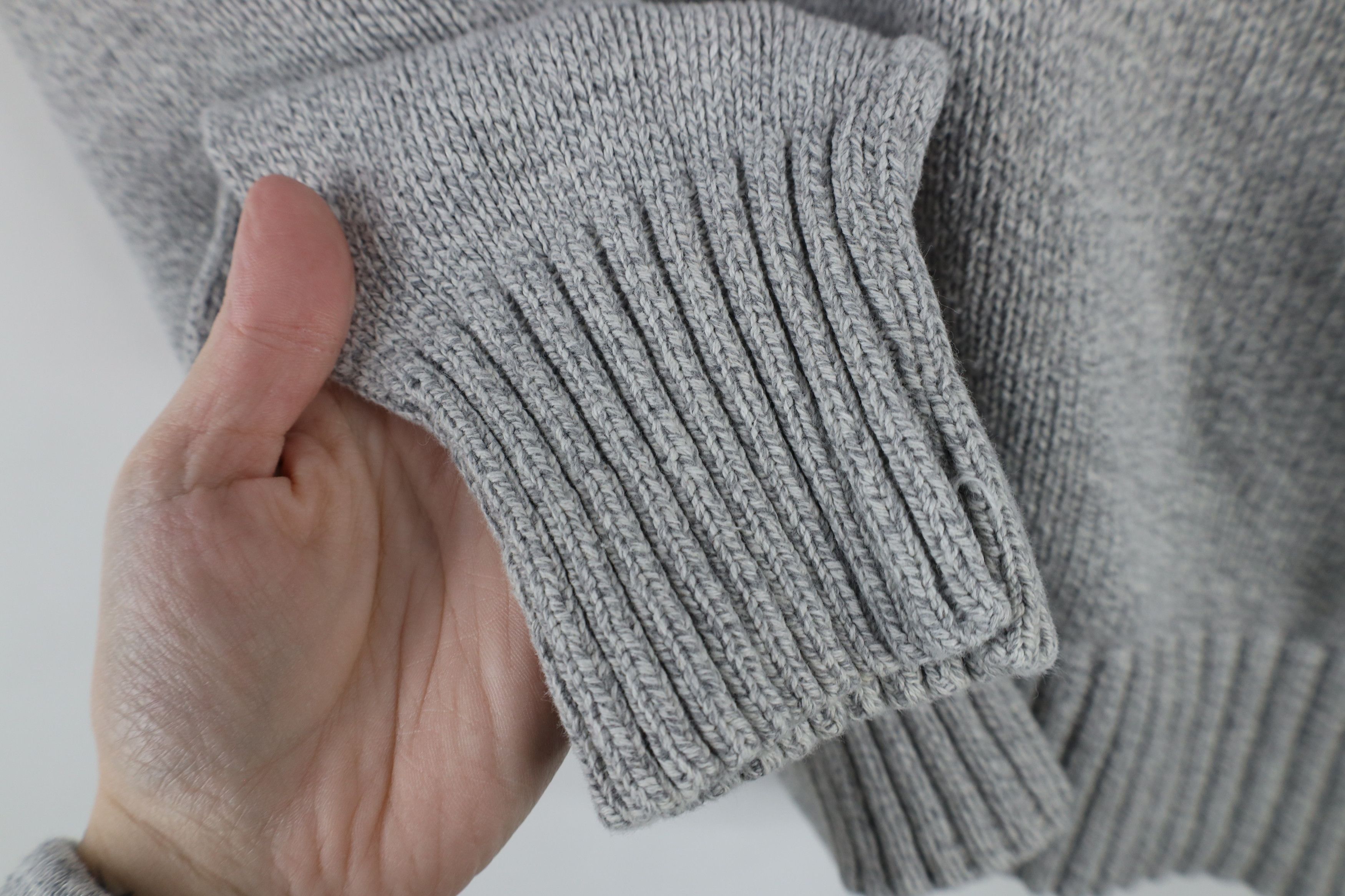 Vintage Vintage 90s Streetwear Knit Pullover Shawl Sweater Gray Size L / US 10 / IT 46 - 9 Thumbnail