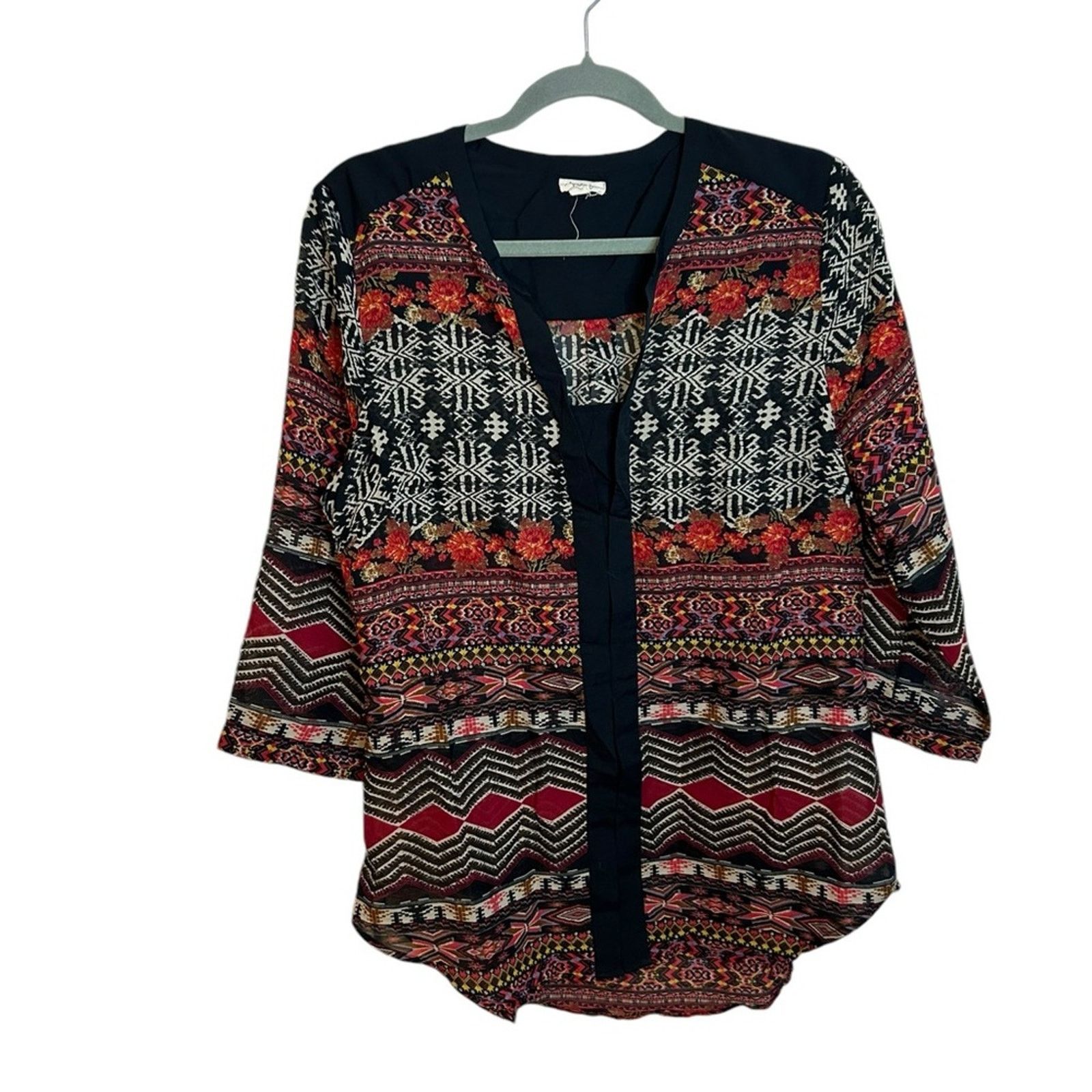 Other Antilia Femme Boho Eclectic Blouse Size L / US 10 / IT 46 - 1 Thumbnail