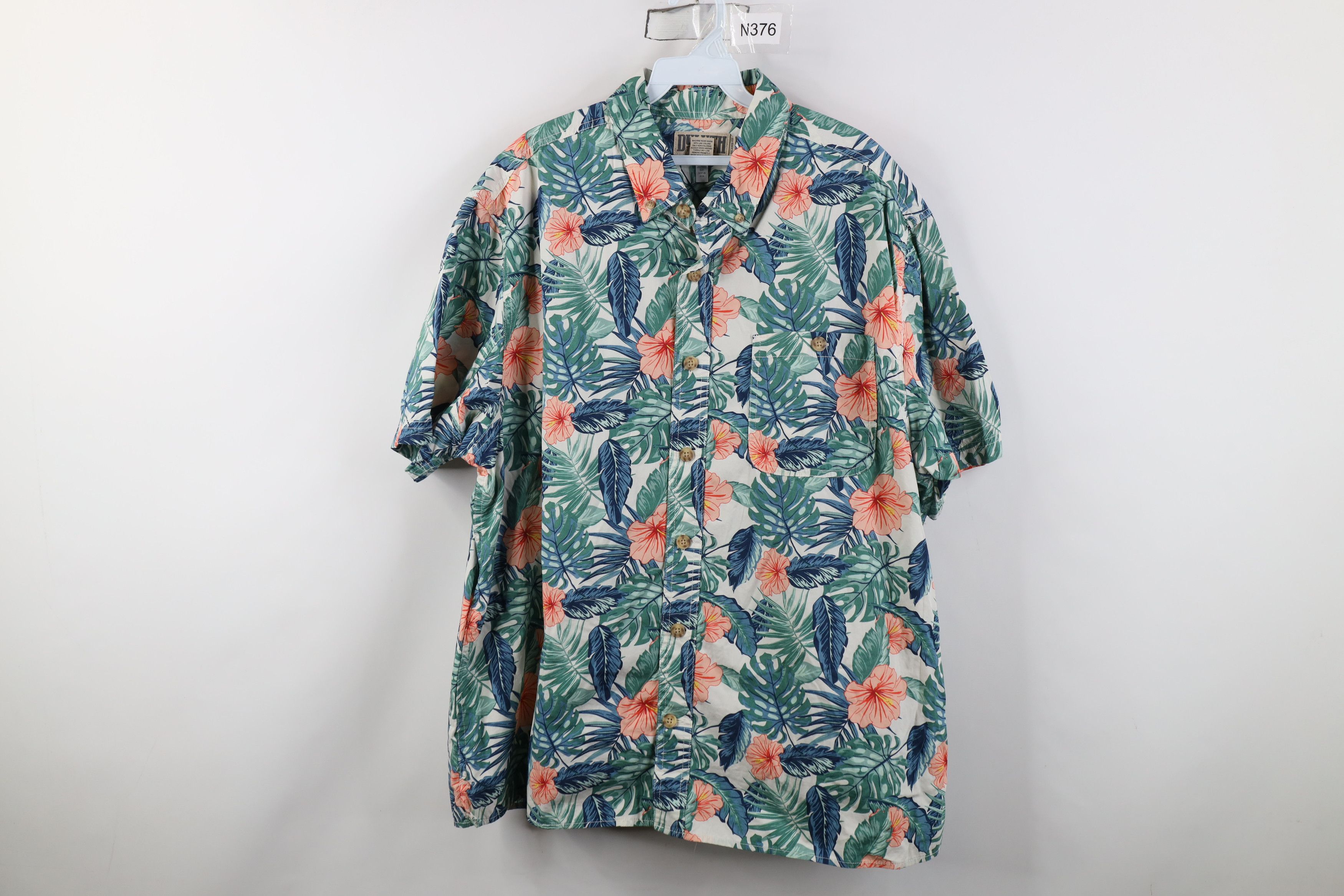 Duluth Trading Company Duluth Trading Co Gusseted Hawaiian Button Shirt Luau Flower Size US XL / EU 56 / 4 - 1 Thumbnail