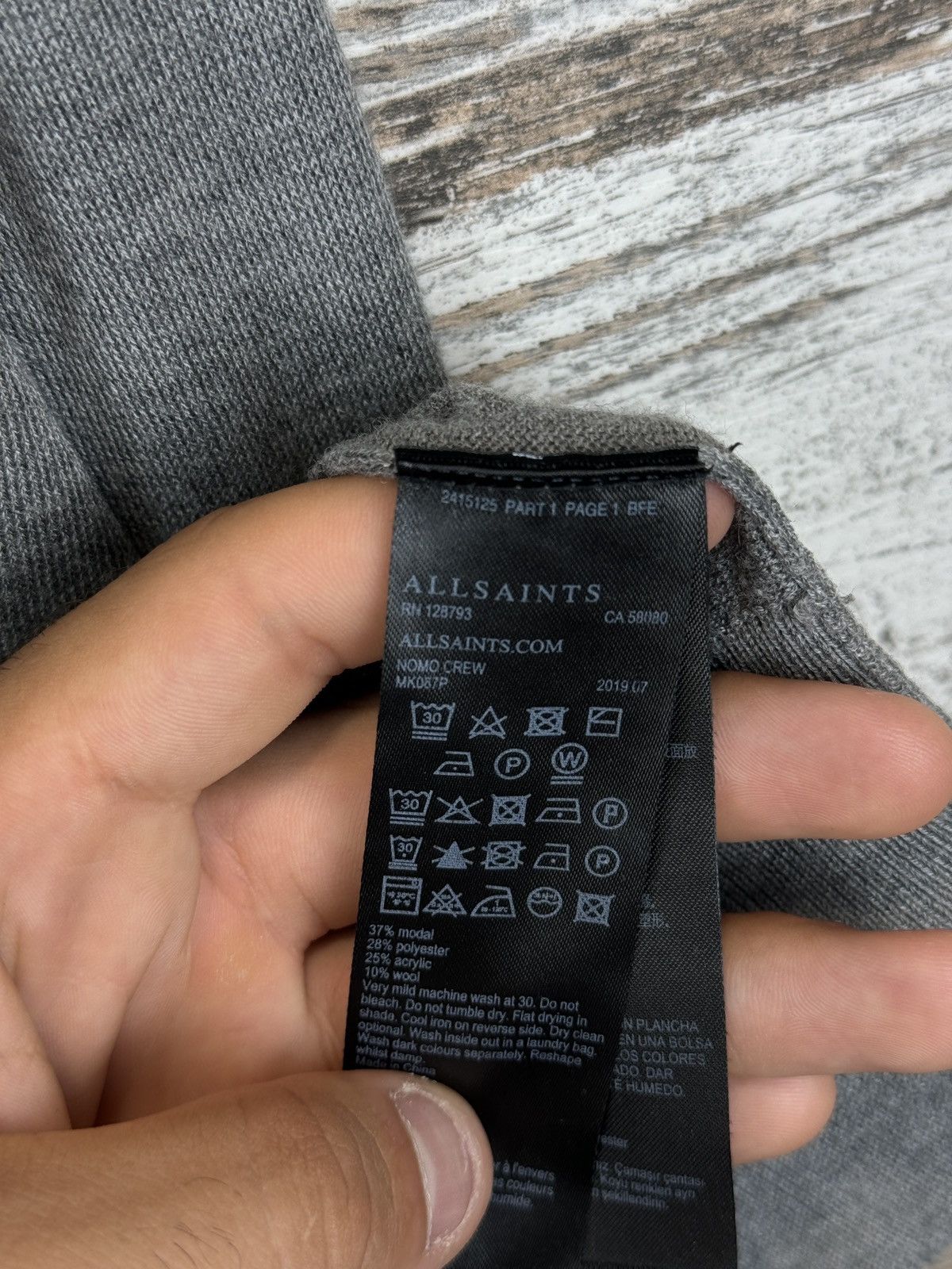 Allsaints Mens AllSaints Nomo Crew sweater wool pullover luxury Size US M / EU 48-50 / 2 - 8 Thumbnail