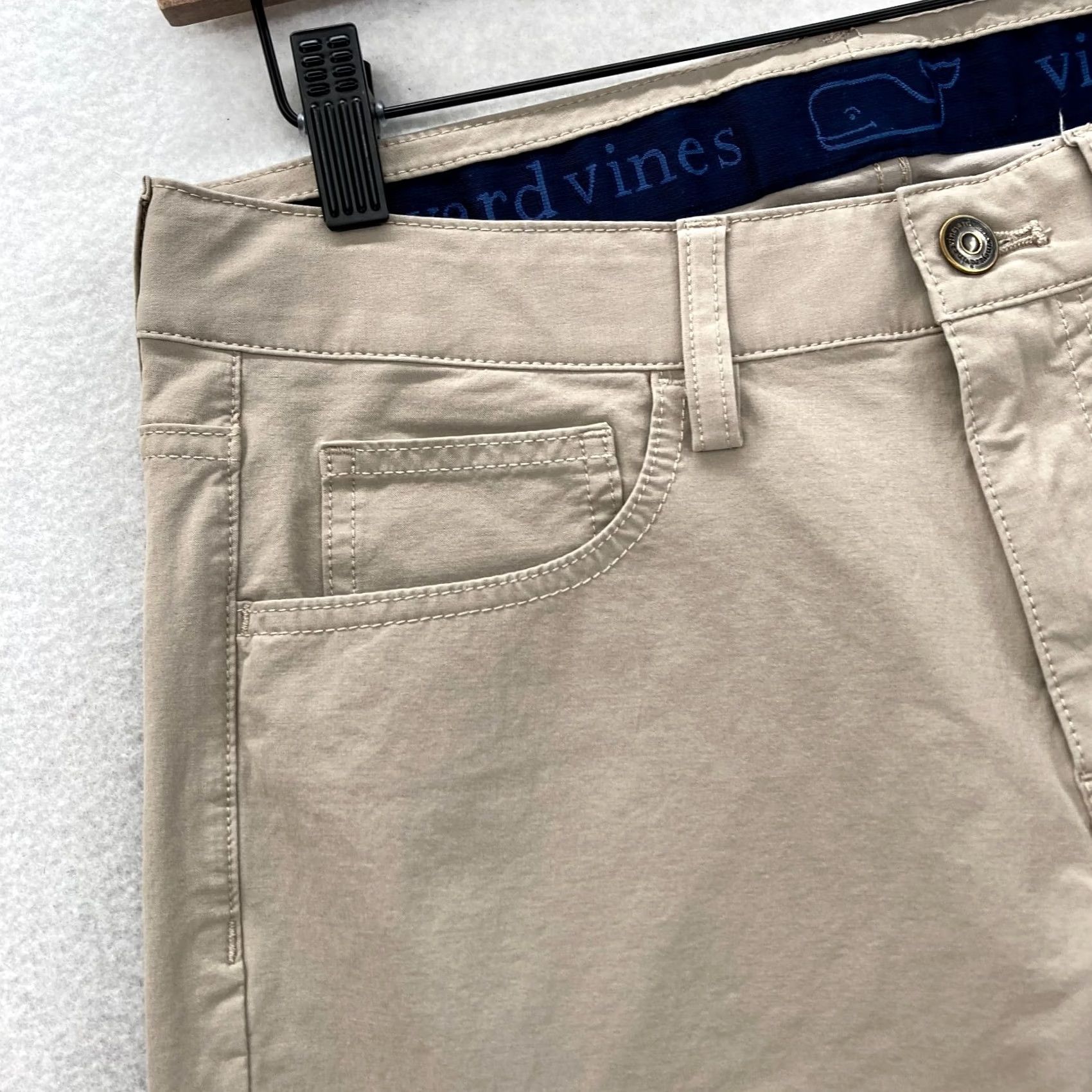 Vineyard Vines Vineyard Vines Performance Golf Pants Mens 30x30 Khaki Beige Stretch Preppy Size US 30 / EU 46 - 3 Thumbnail