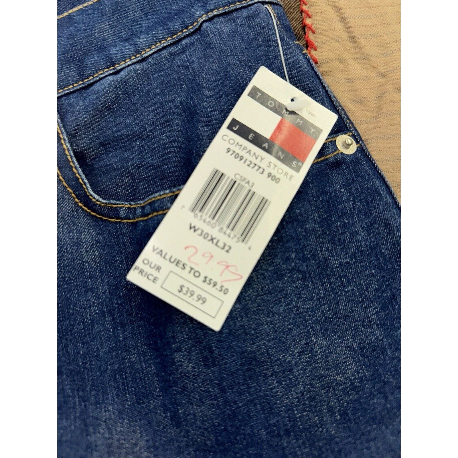 Tommy Hilfiger Vintage 90s Baggy Tommy Hilfinger Denim Men’s W30 X L32 Size US 30 / EU 46 - 3 Thumbnail