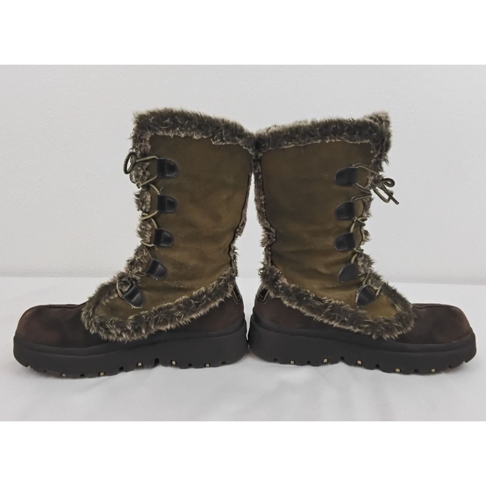 SKECHERS Sketchers Frolic Winter Boots Women's 8 Green/Brown Chunky Size US 8 / IT 38 - 8 Thumbnail