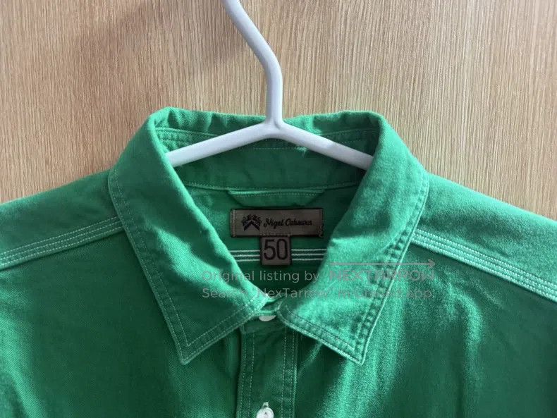 Nigel Cabourn Nigel Cabourn Military Style Long Sleeve Shirt Green Size US M / EU 48-50 / 2 - 3 Thumbnail
