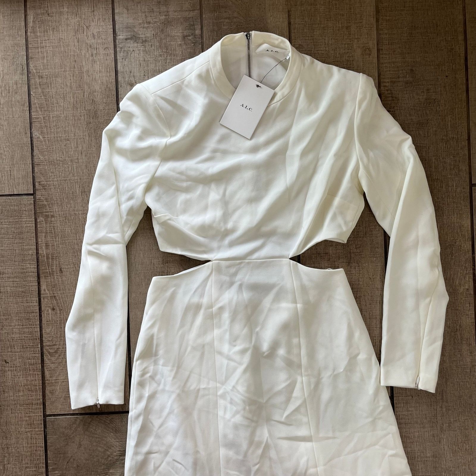 A.L.C. NEW A.L.C. Women’s White/Ivory Cutout Dress Size 2 NWT Gown Size XS / US 0-2 / IT 36-38 - 4 Thumbnail