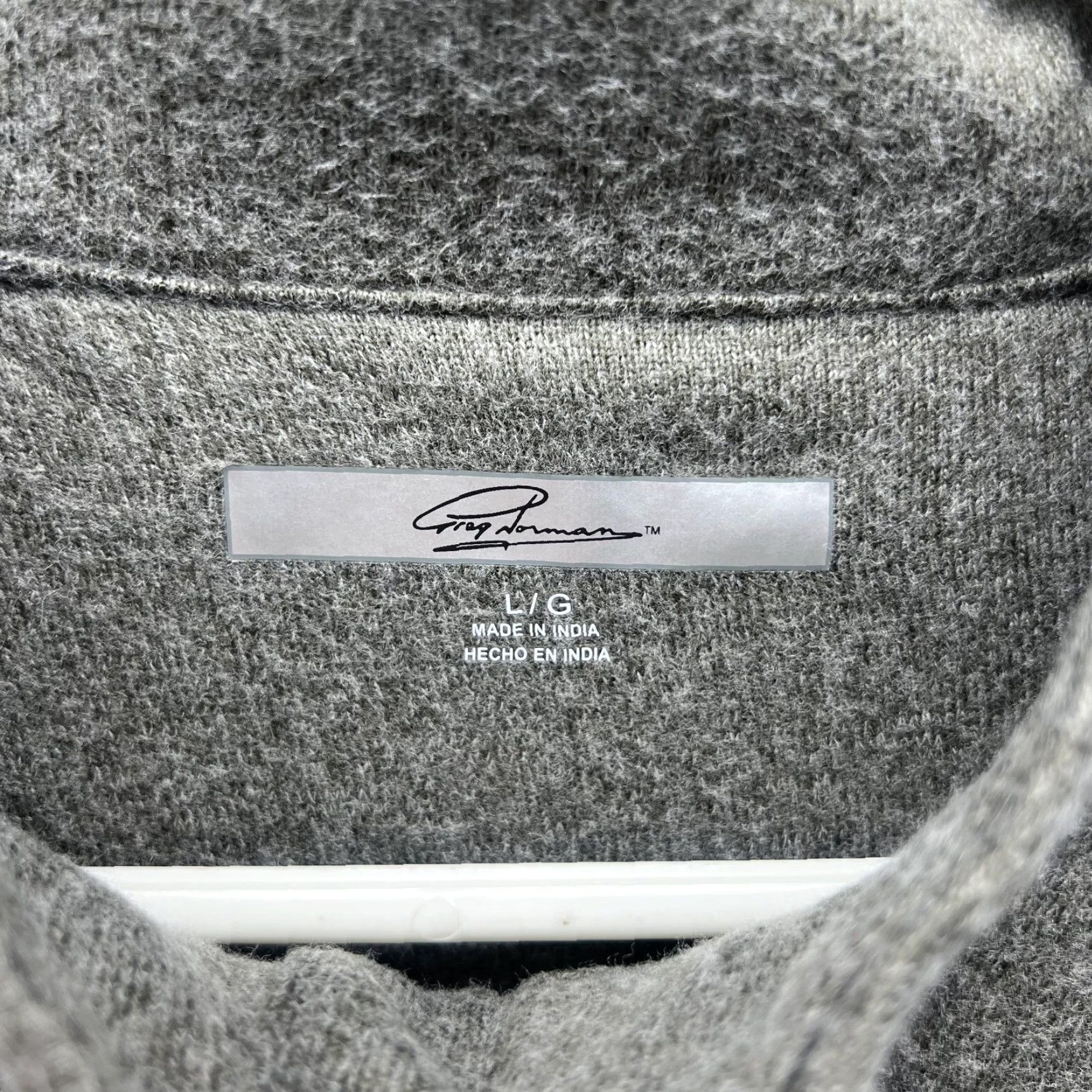 Vintage Greg Norman Sweater Men Large Heather Grey 1/4 Zip Sweatshirt Polyester Stretch Mock Neck Pullover 1/4 Zip Logo Size US L / EU 52-54 / 3 - 4 Thumbnail