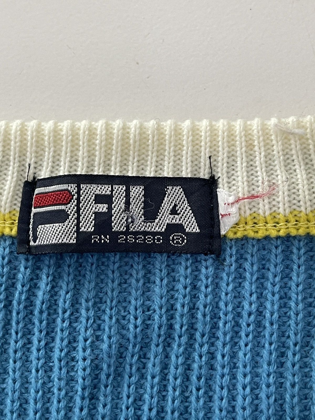 Fila × Vintage Vintage FILA knitwear Jumper Size US L / EU 52-54 / 3 - 3 Thumbnail