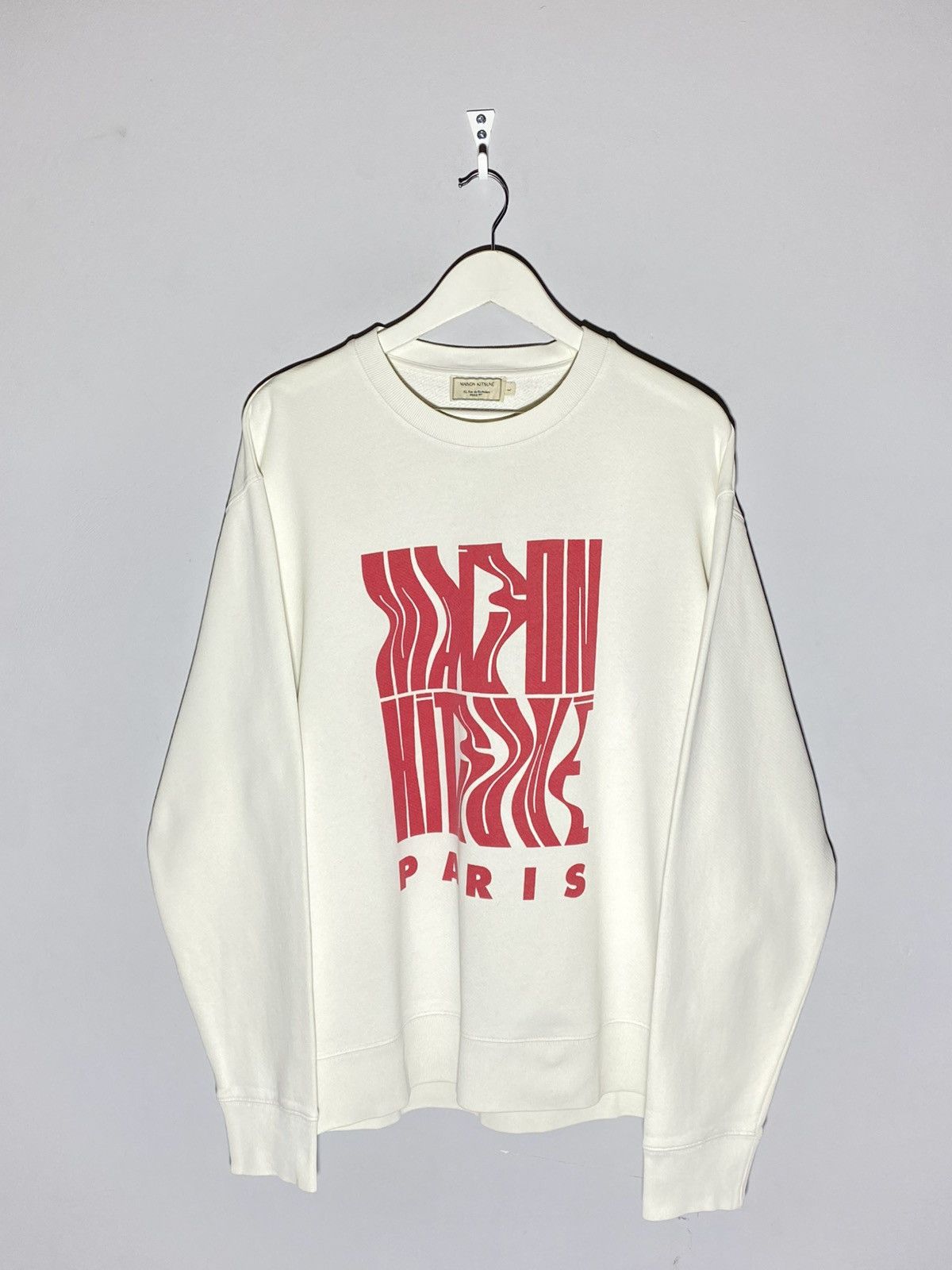 Maison Kitsune Maison Kitsune Crewneck Sweatshirt Men’s White Size US L / EU 52-54 / 3 - 1 Thumbnail