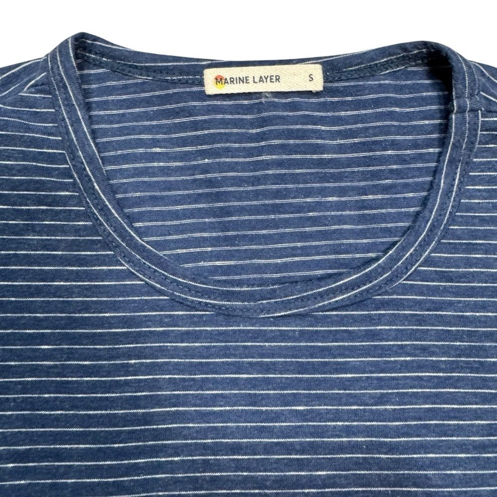 Marine Layer Marine Layer Benson Crewneck Blue Striped Top Size S Size US S / EU 44-46 / 1 - 4 Thumbnail