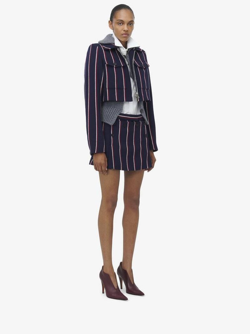 Adidas o1srvl11e0226 College Stripe Cropped Jacket In Multicolor Size S / US 4 / IT 40 - 4 Thumbnail