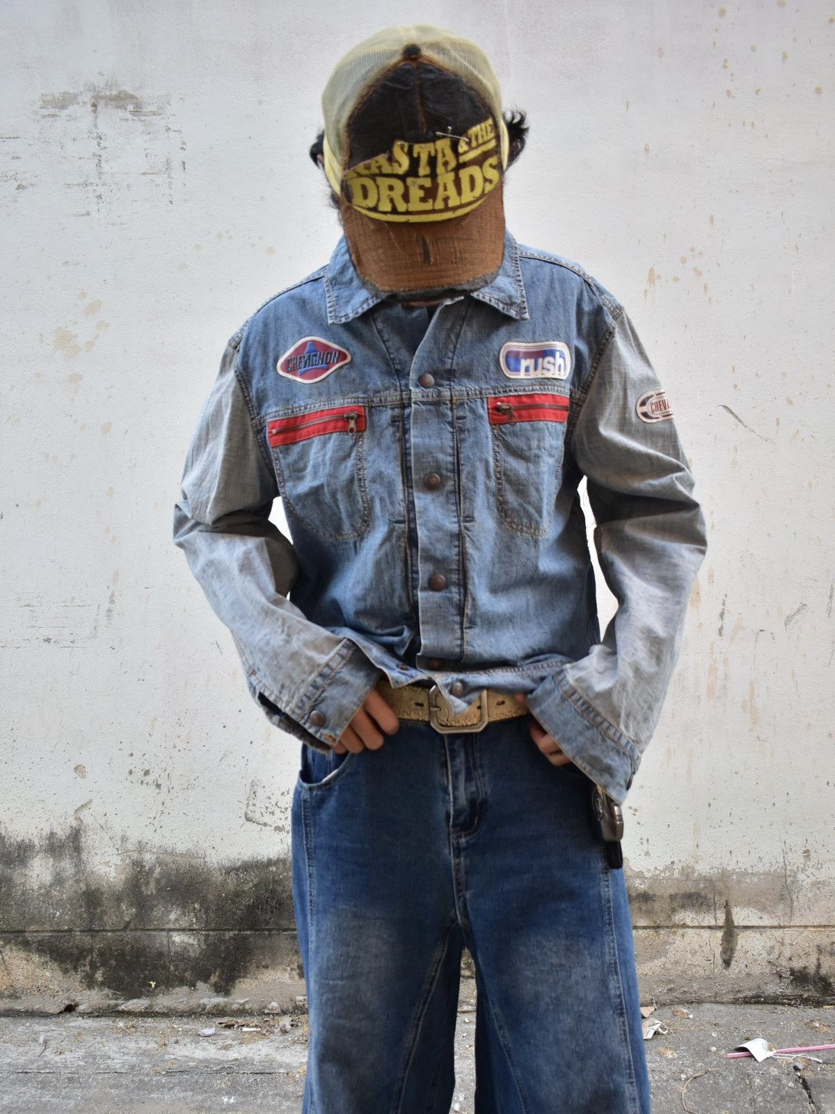 Vintage Vintage Chevignon Denim Jacket Distressed Grunge Size US M / EU 48-50 / 2 - 3 Thumbnail