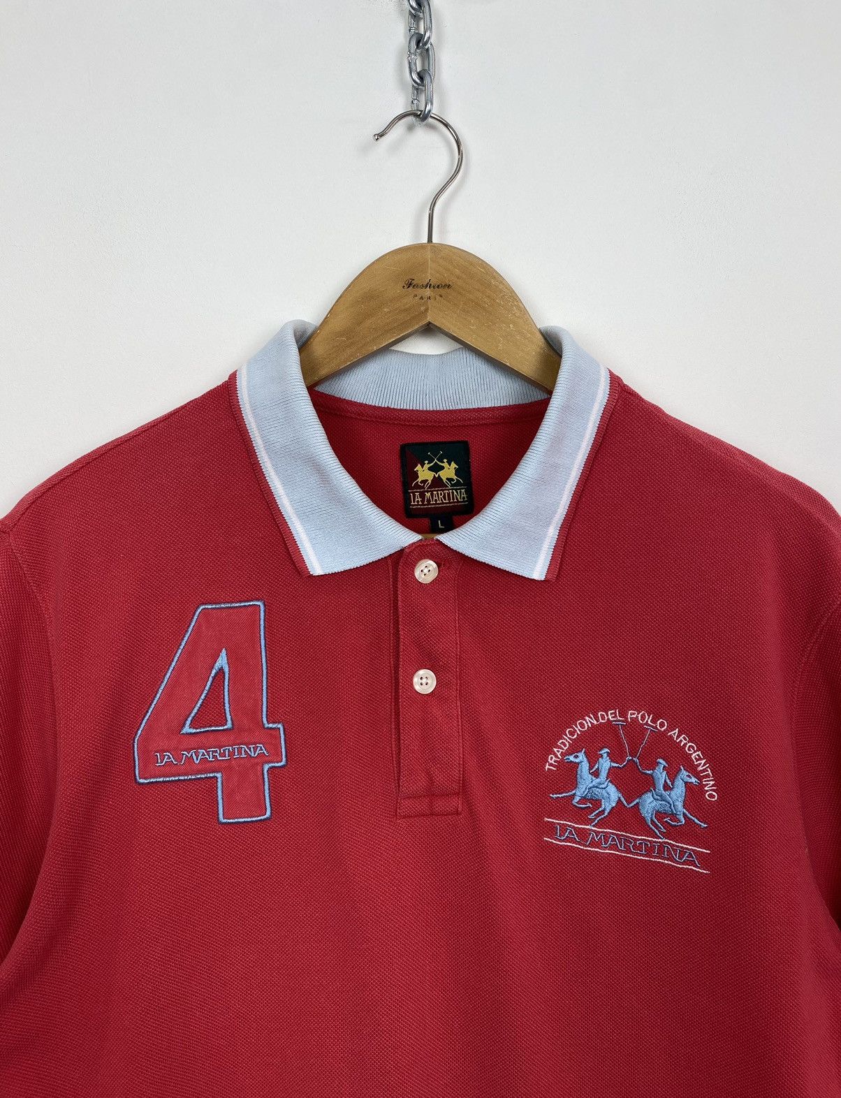 La Martina La Martina Short Sleeve Polo Shirt #4 Red Men’s Size L Top Size US L / EU 52-54 / 3 - 2 Thumbnail